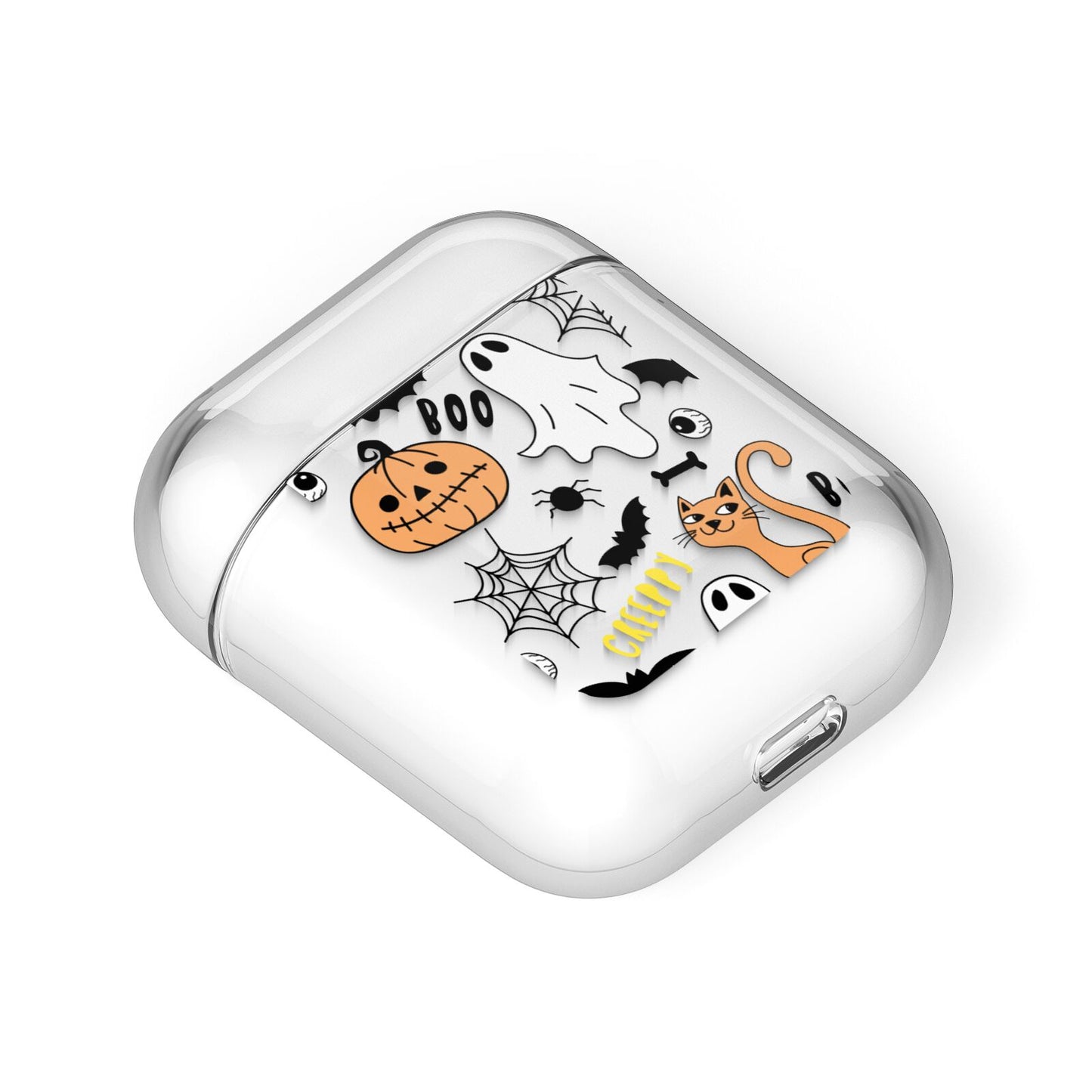 Cute Colourful Halloween AirPods Case Laid Flat