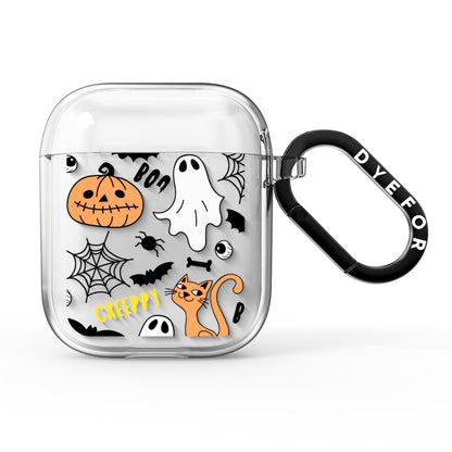 Cute Colourful Halloween AirPods Clear Case