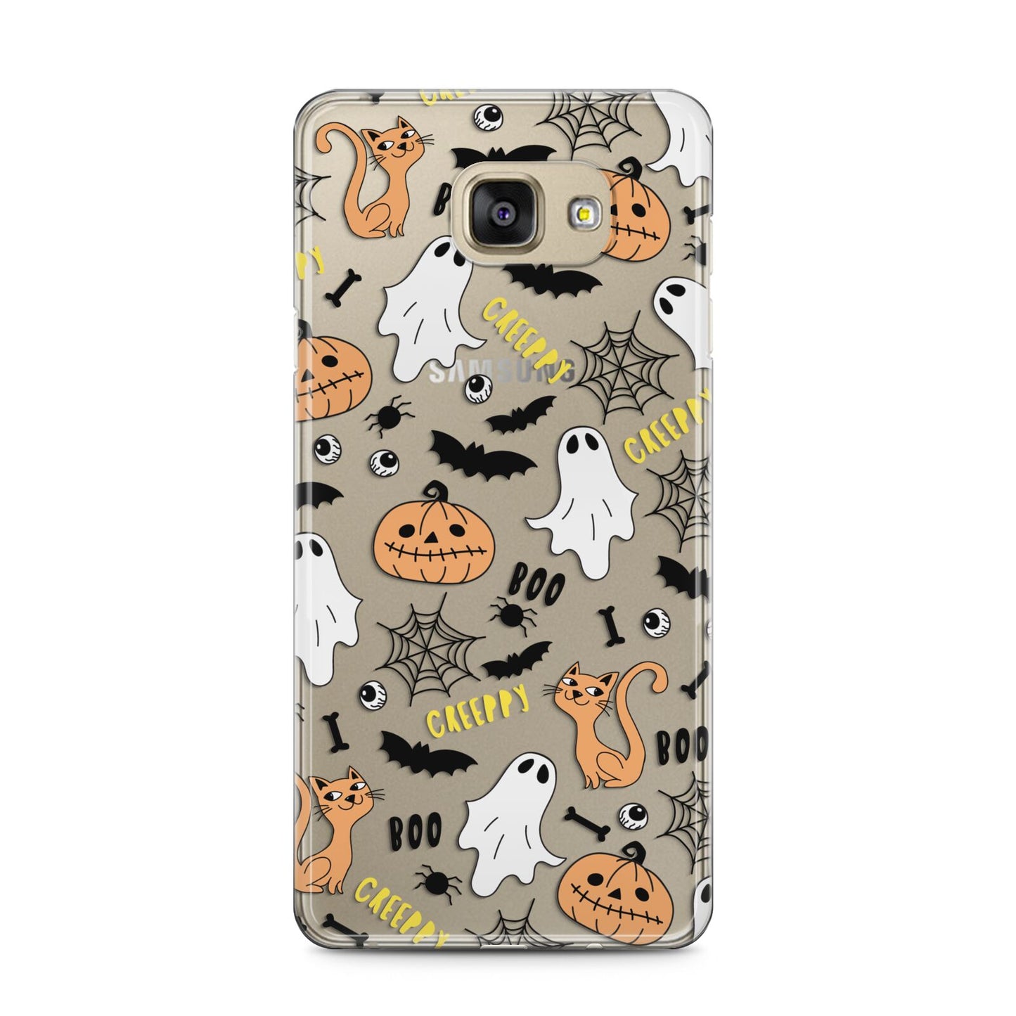 Cute Colourful Halloween Samsung Galaxy A5 2016 Case on gold phone