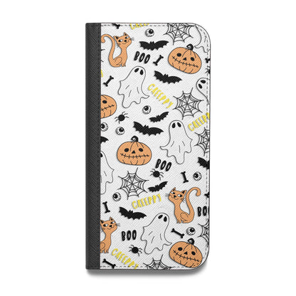 Cute Colourful Halloween Vegan Leather Flip Samsung Case