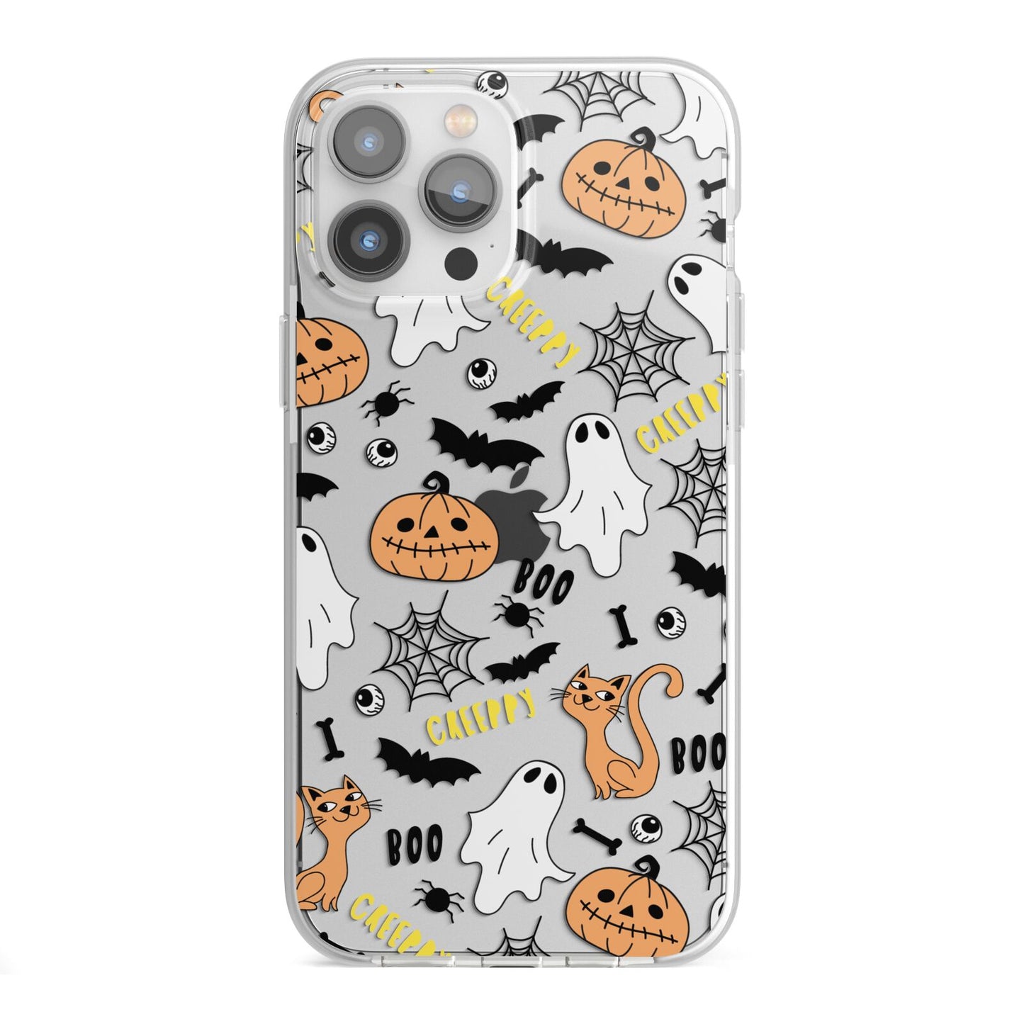 Cute Colourful Halloween iPhone 13 Pro Max TPU Impact Case with White Edges