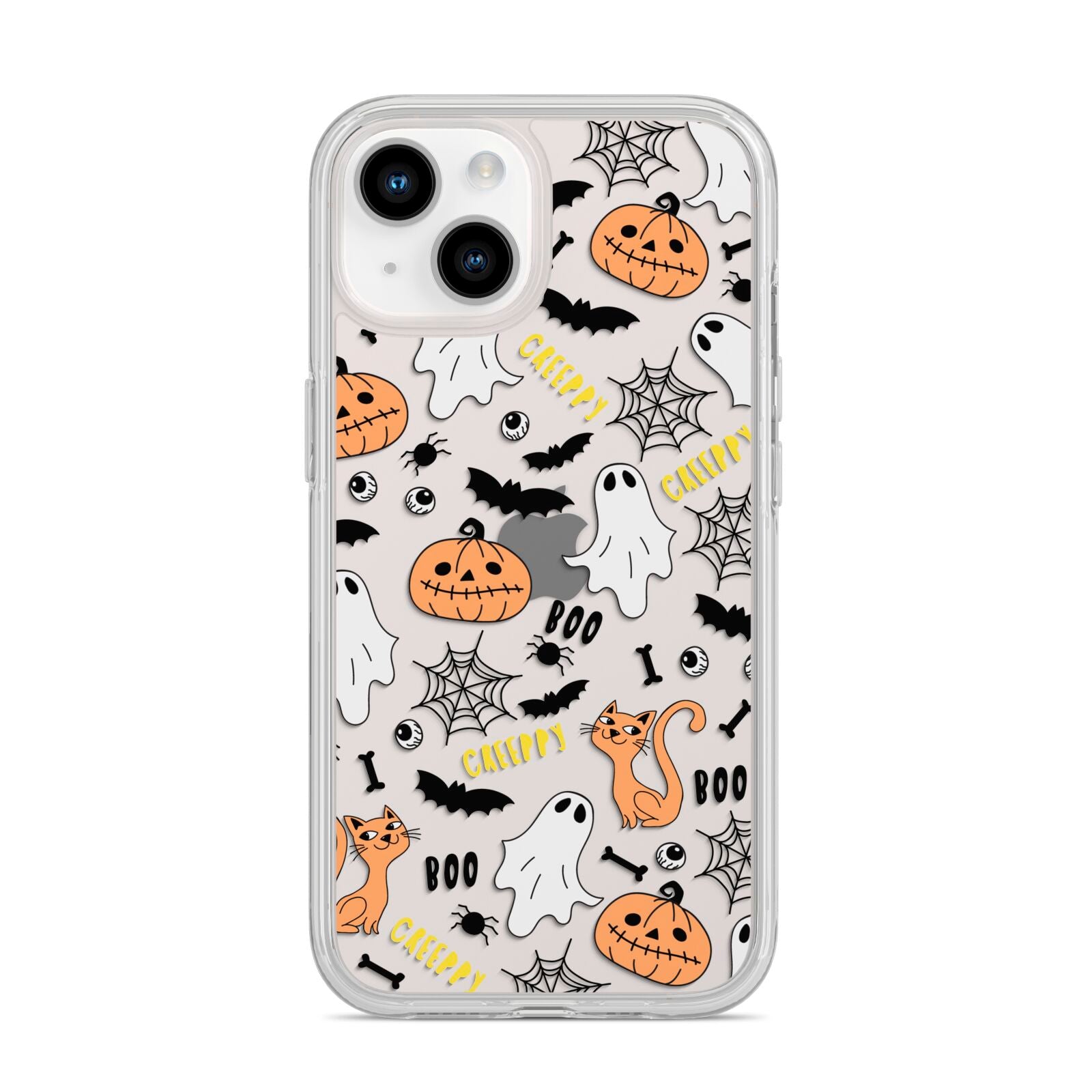 Cute Colourful Halloween iPhone 14 Clear Tough Case Starlight