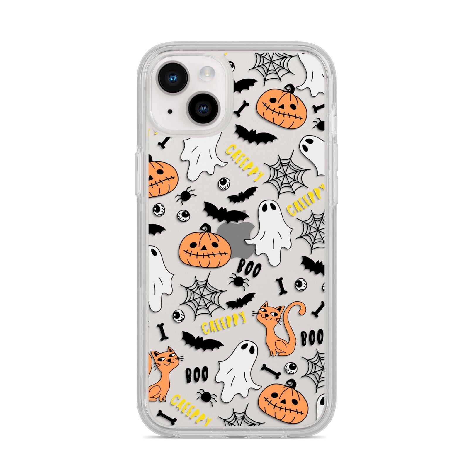 Cute Colourful Halloween iPhone 14 Plus Clear Tough Case Starlight