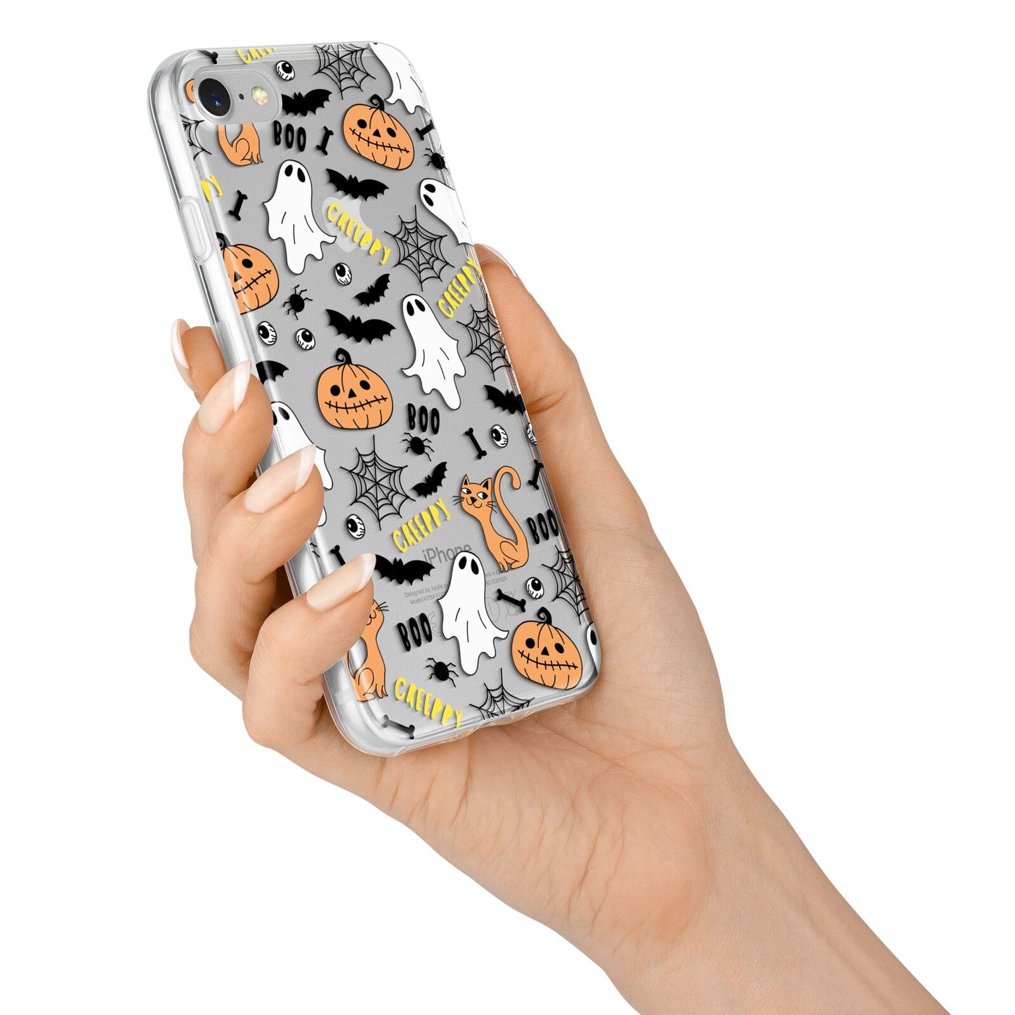 Cute Colourful Halloween iPhone 7 Bumper Case on Silver iPhone Alternative Image