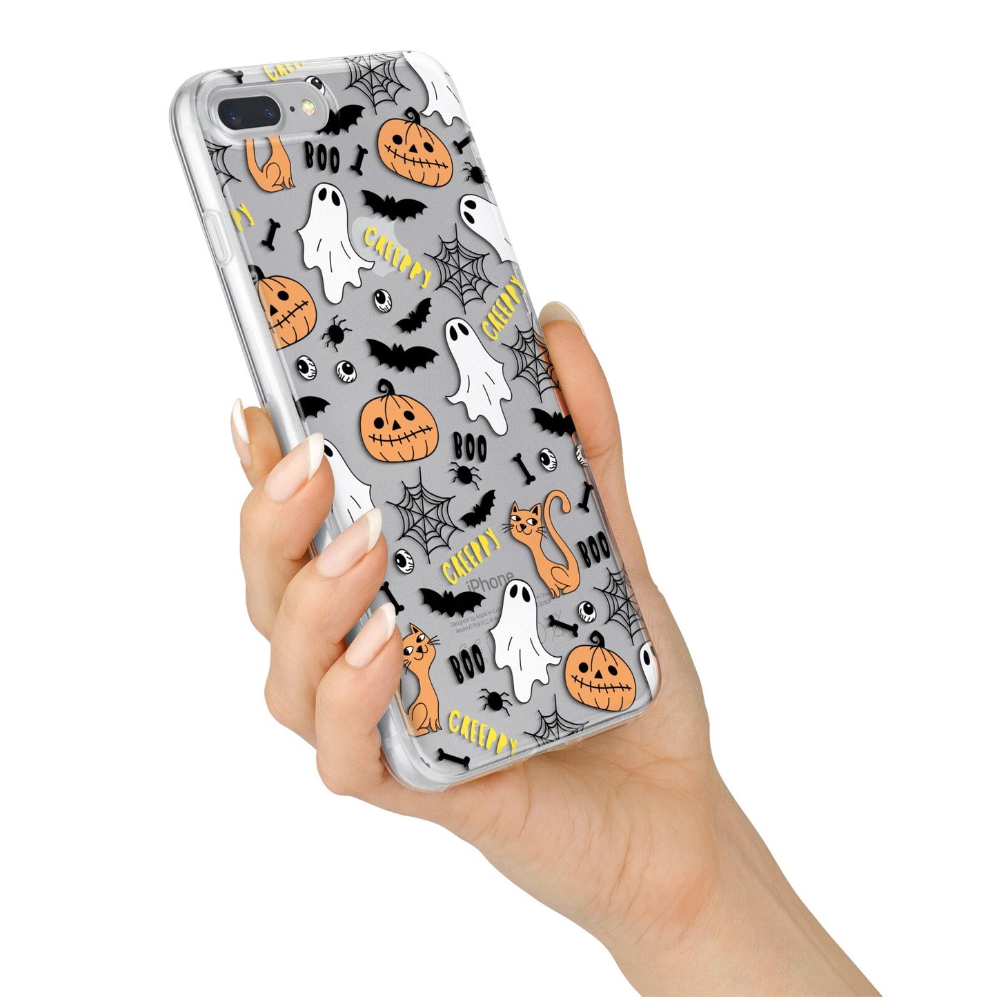 Cute Colourful Halloween iPhone 7 Plus Bumper Case on Silver iPhone Alternative Image