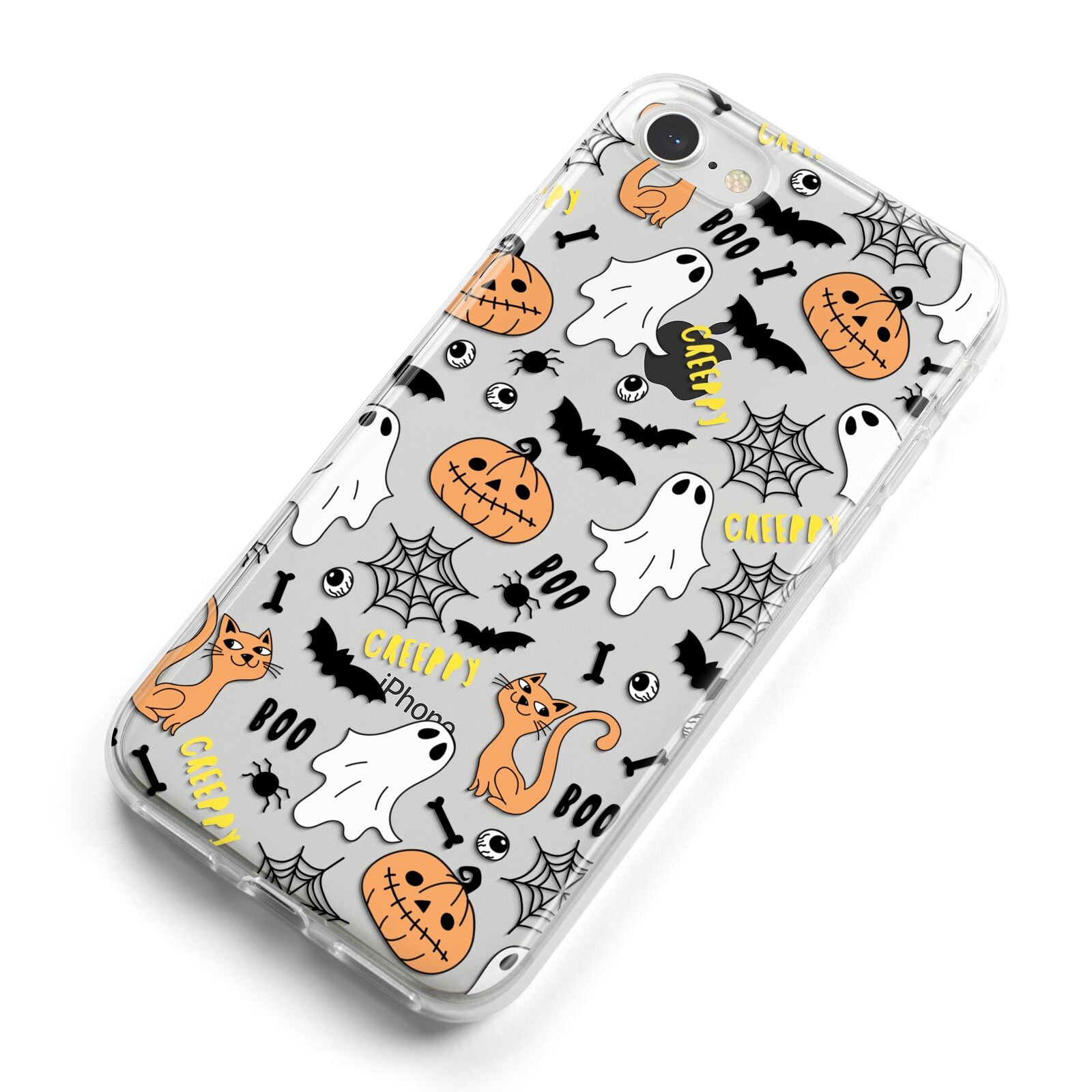 Cute Colourful Halloween iPhone 8 Bumper Case on Silver iPhone Alternative Image