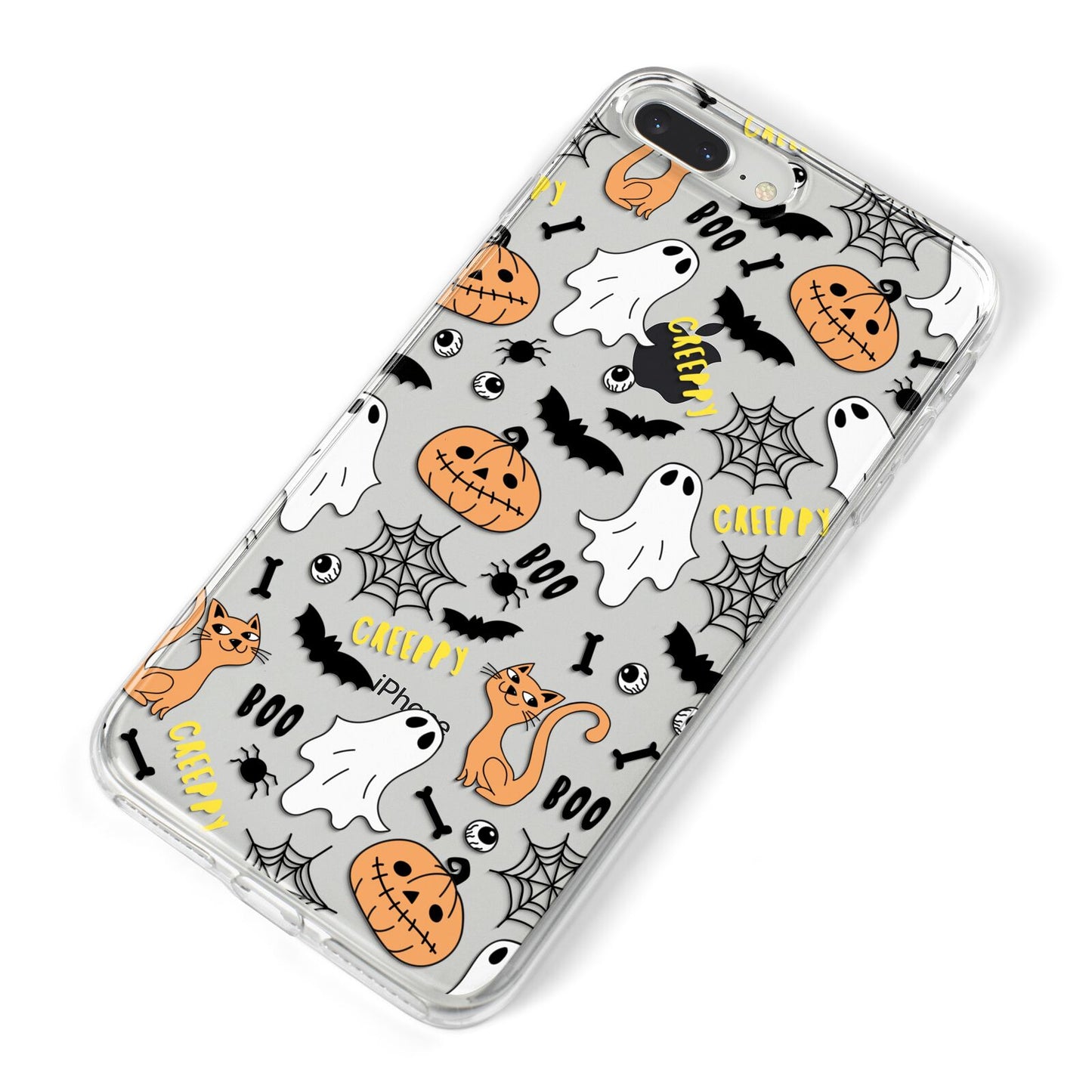 Cute Colourful Halloween iPhone 8 Plus Bumper Case on Silver iPhone Alternative Image