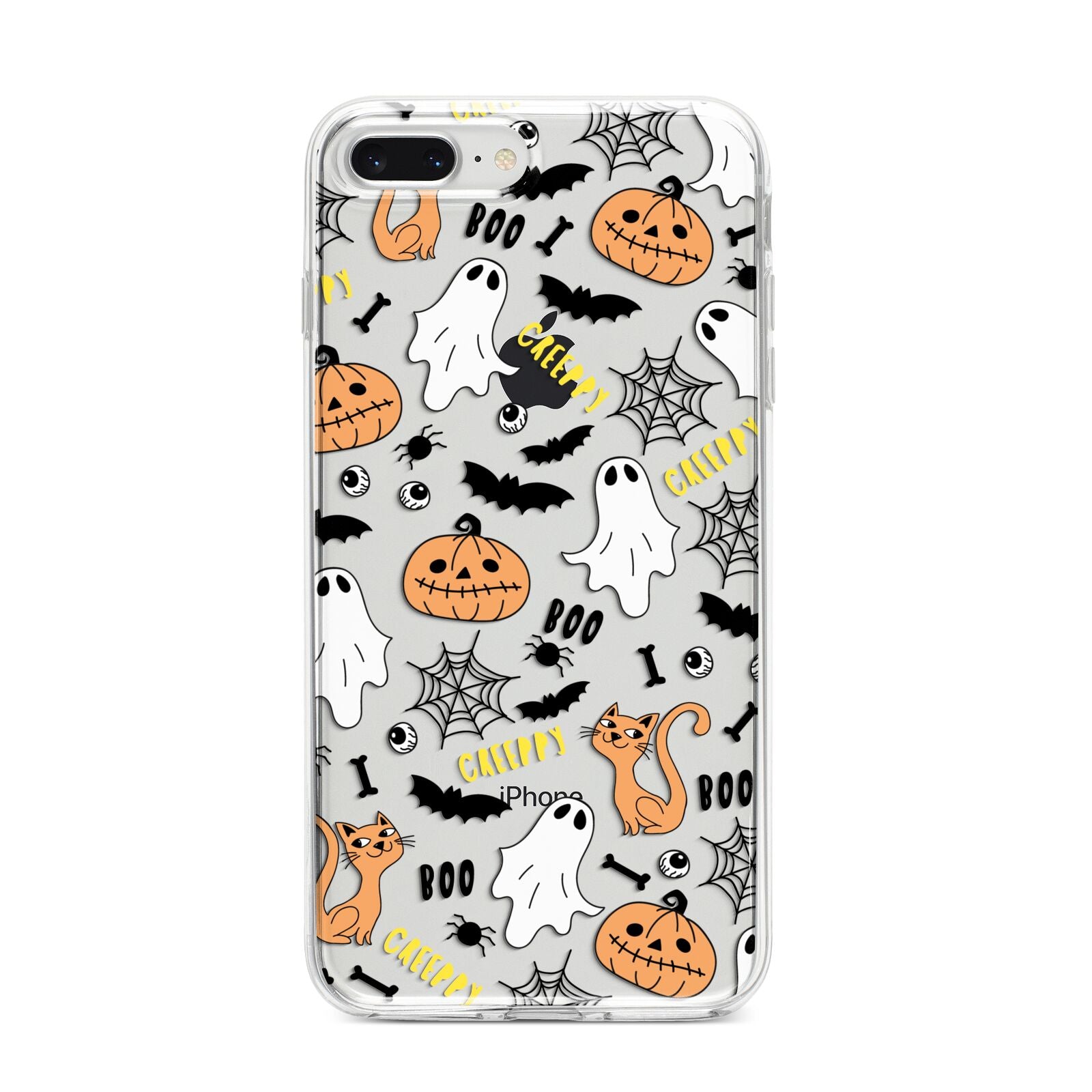 Cute Colourful Halloween iPhone 8 Plus Bumper Case on Silver iPhone