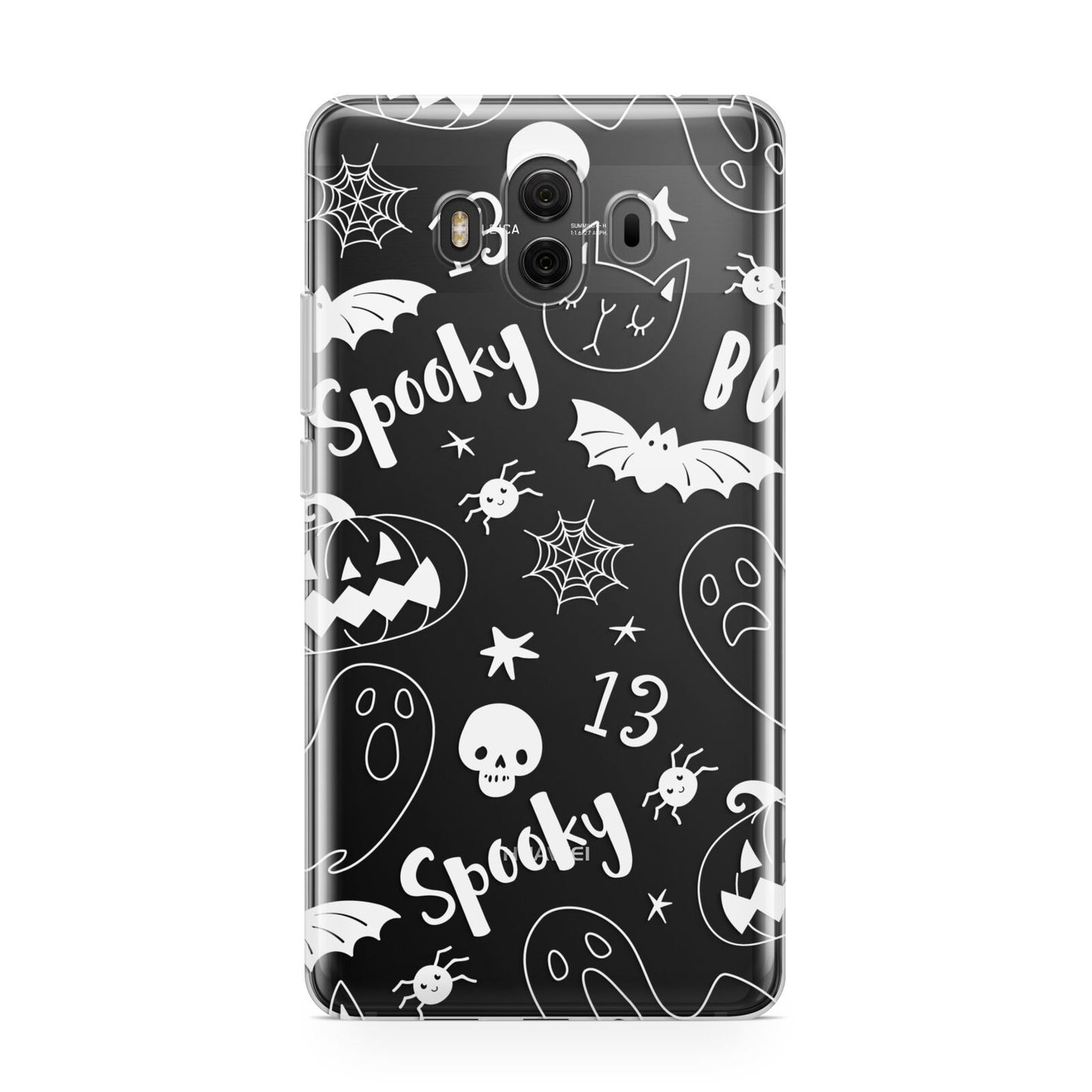 Cute Grey Halloween Huawei Mate 10 Protective Phone Case