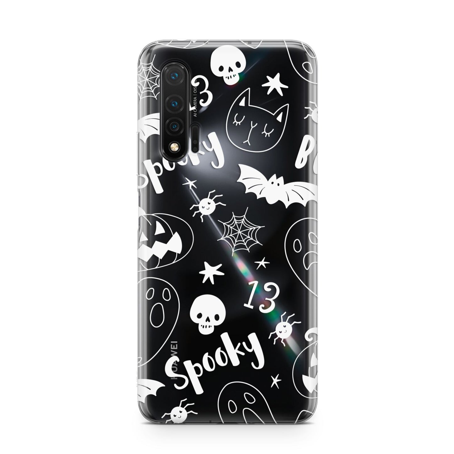 Cute Grey Halloween Huawei Nova 6 Phone Case