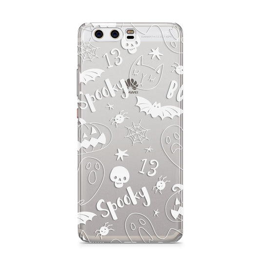 Cute Grey Halloween Huawei P10 Phone Case