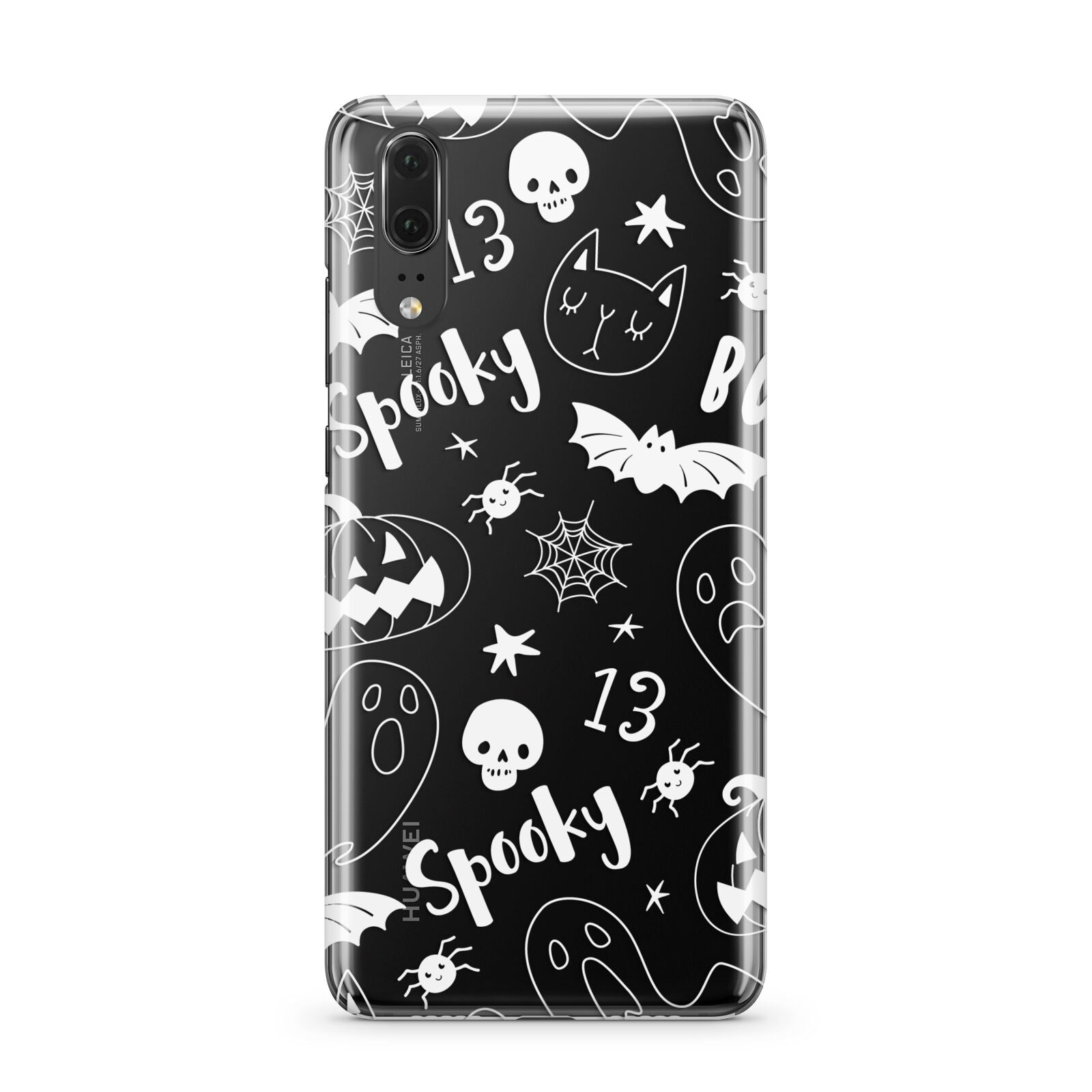 Cute Grey Halloween Huawei P20 Phone Case