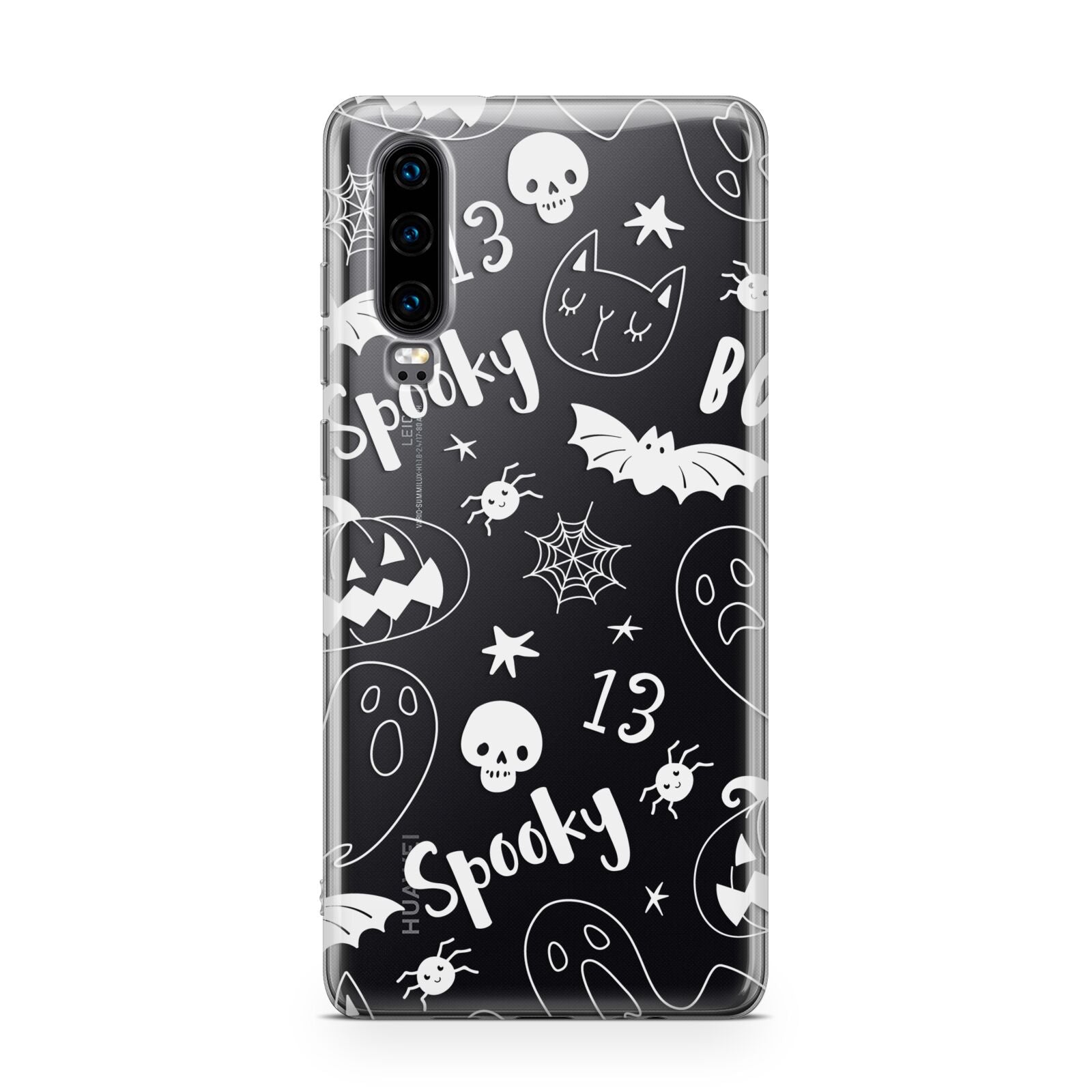 Cute Grey Halloween Huawei P30 Phone Case