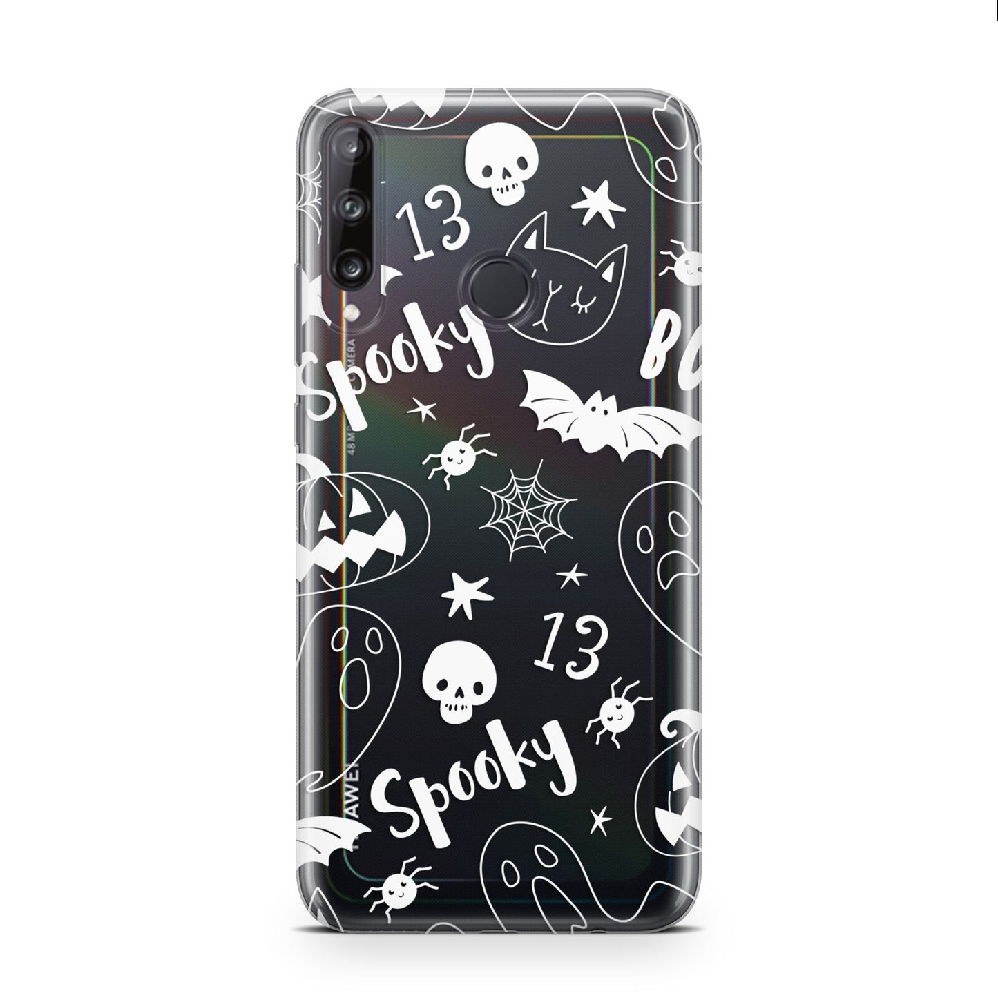 Cute Grey Halloween Huawei P40 Lite E Phone Case