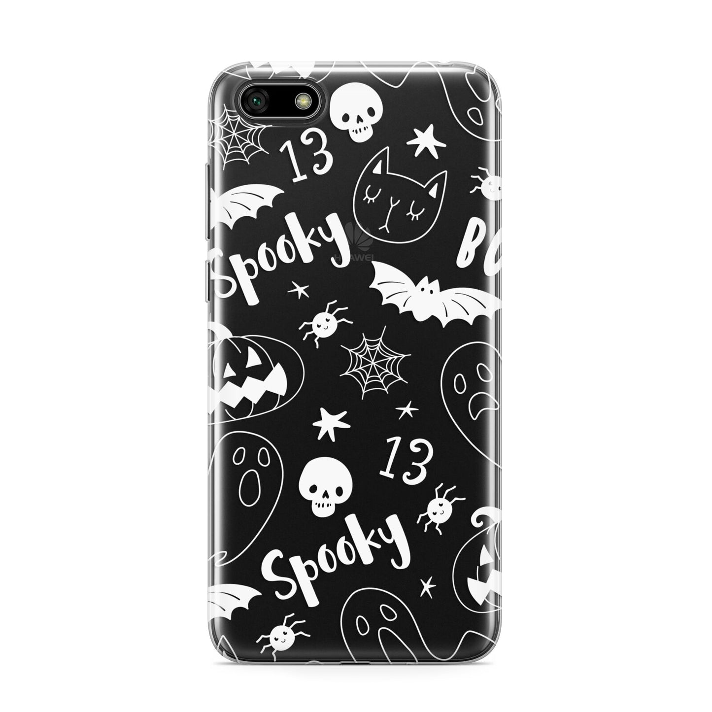 Cute Grey Halloween Huawei Y5 Prime 2018 Phone Case