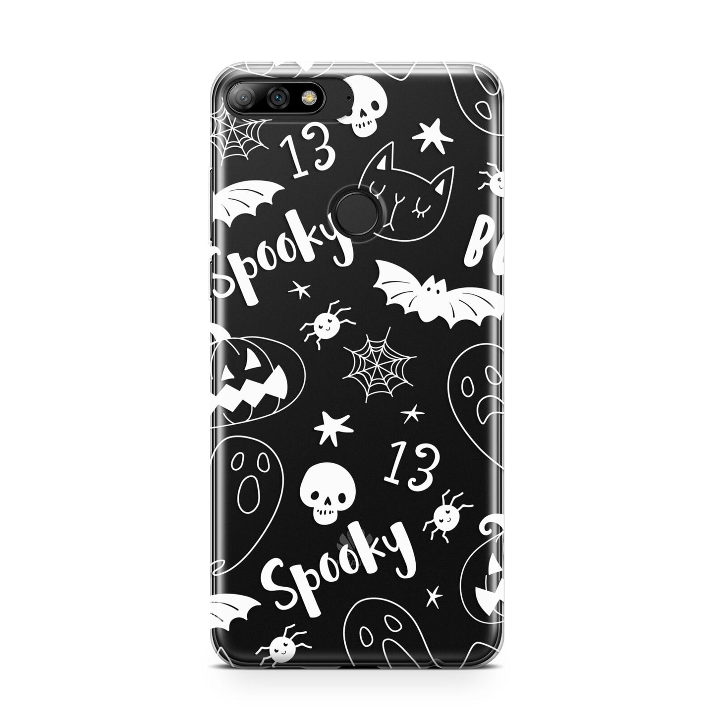 Cute Grey Halloween Huawei Y7 2018