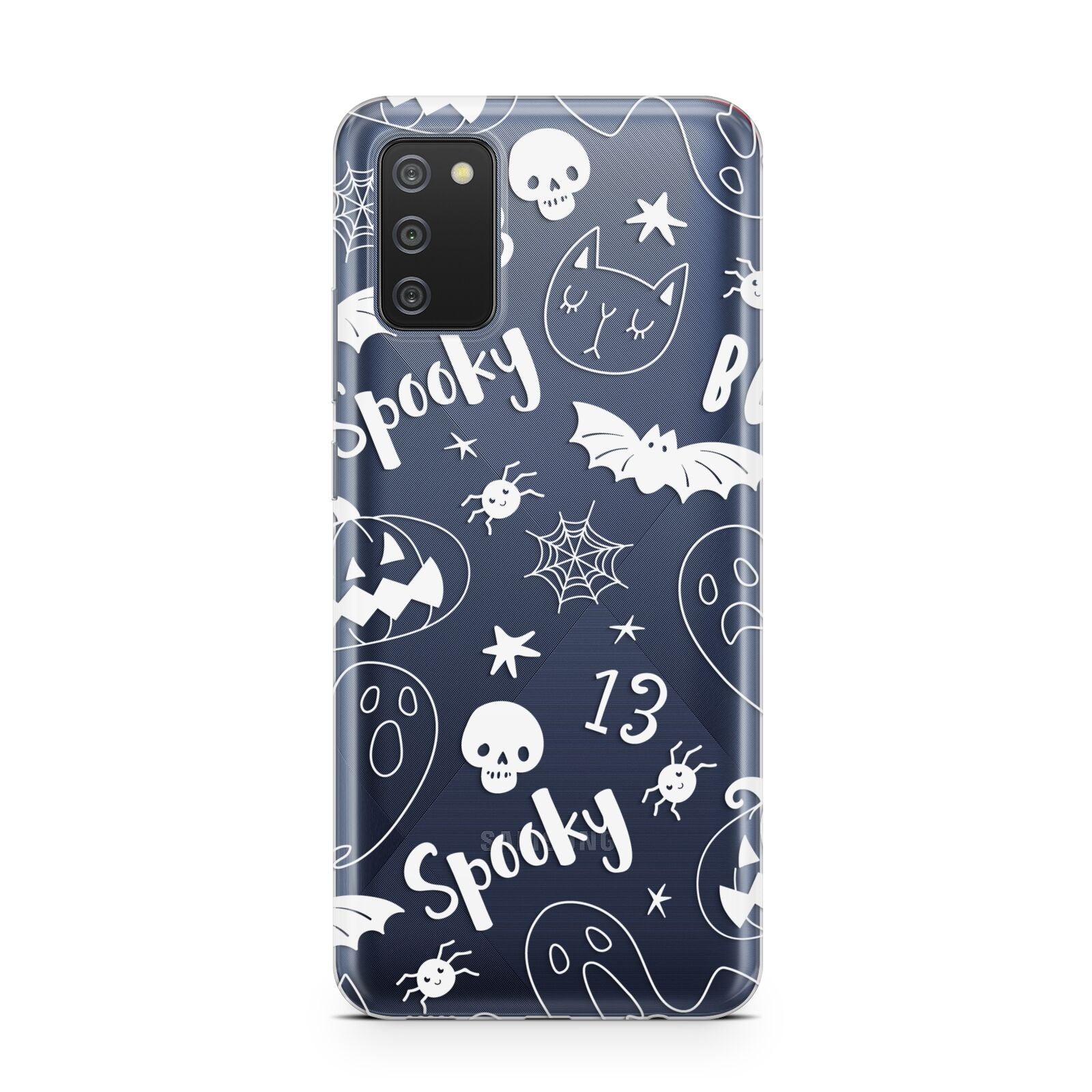 Cute Grey Halloween Samsung A02s Case