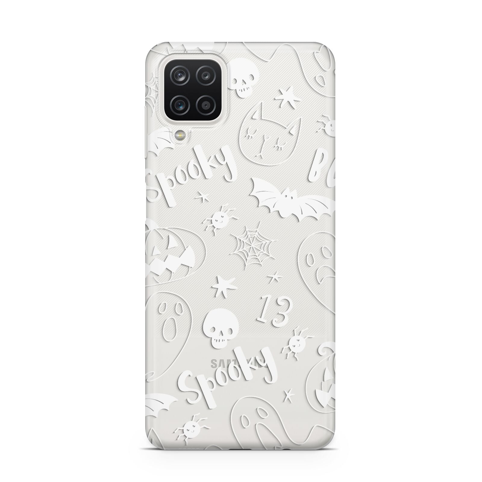 Cute Grey Halloween Samsung A12 Case