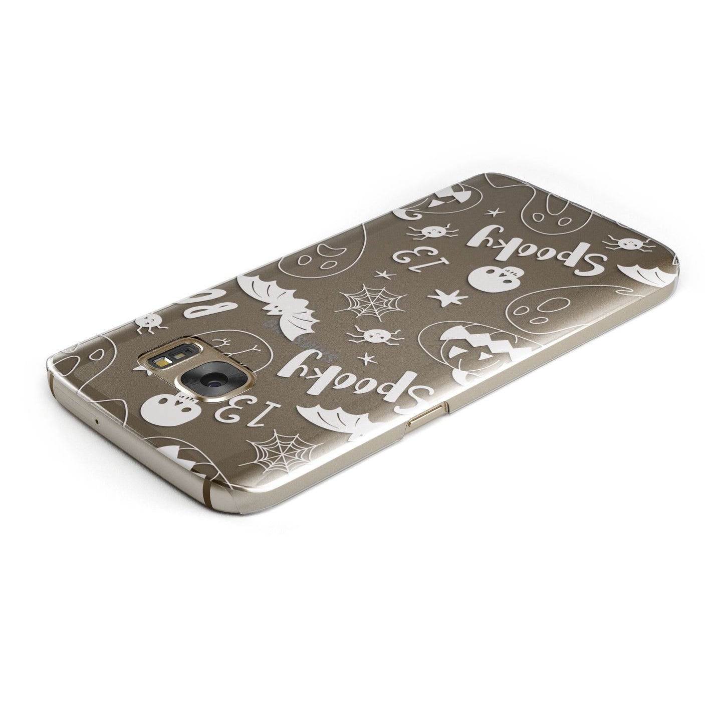 Cute Grey Halloween Samsung Galaxy Case Top Cutout