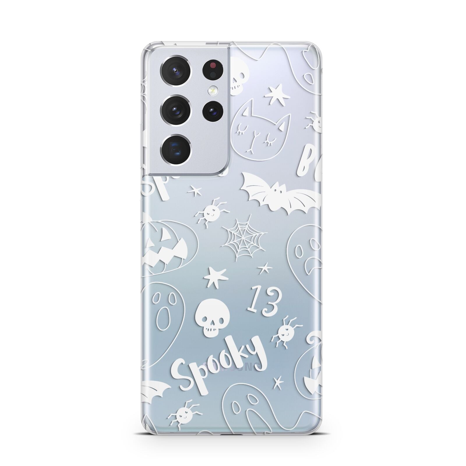 Cute Grey Halloween Samsung S21 Ultra Case