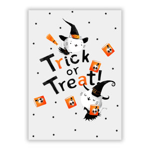 Cute Halloween Cats Greetings Card