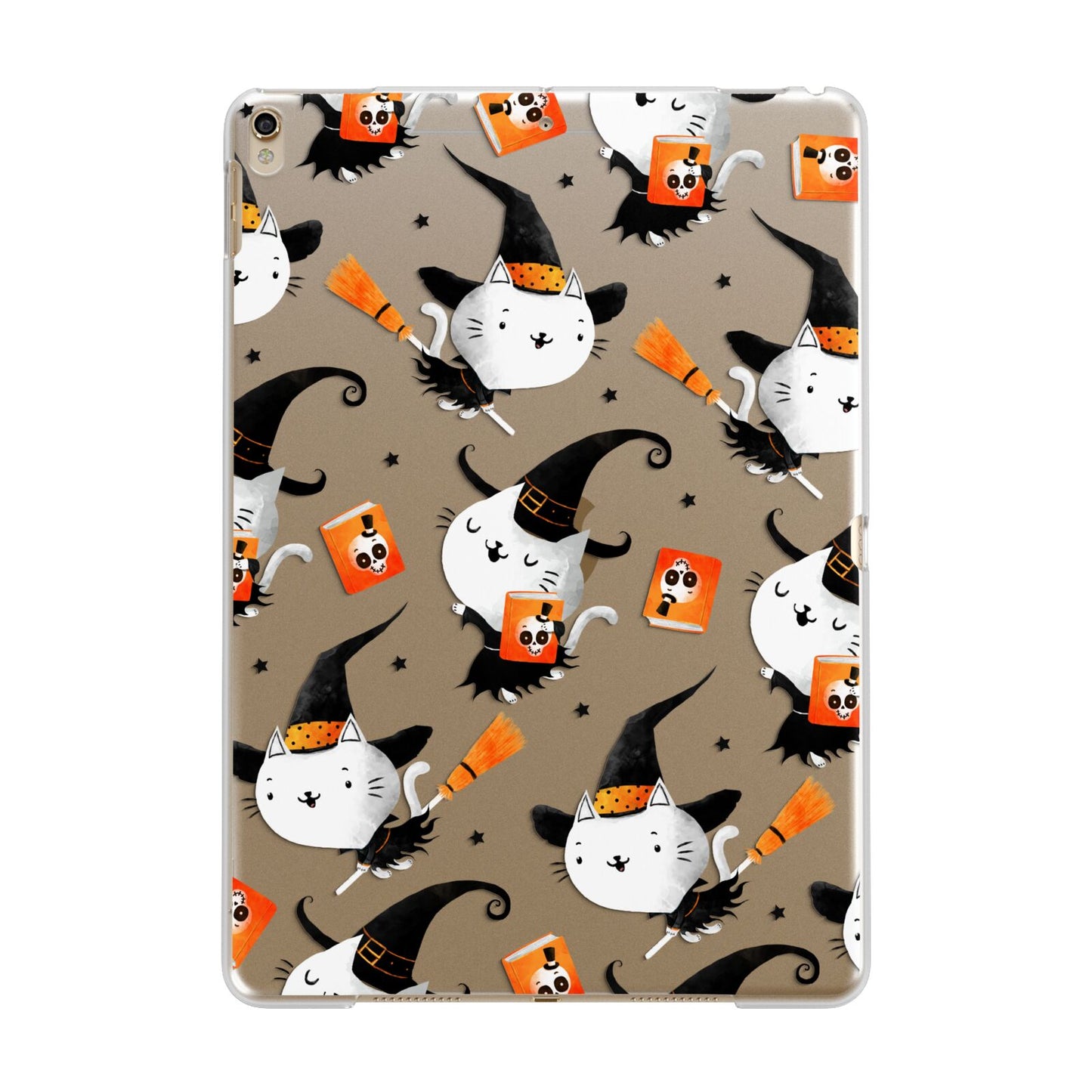 Cute Halloween Cats Apple iPad Gold Case