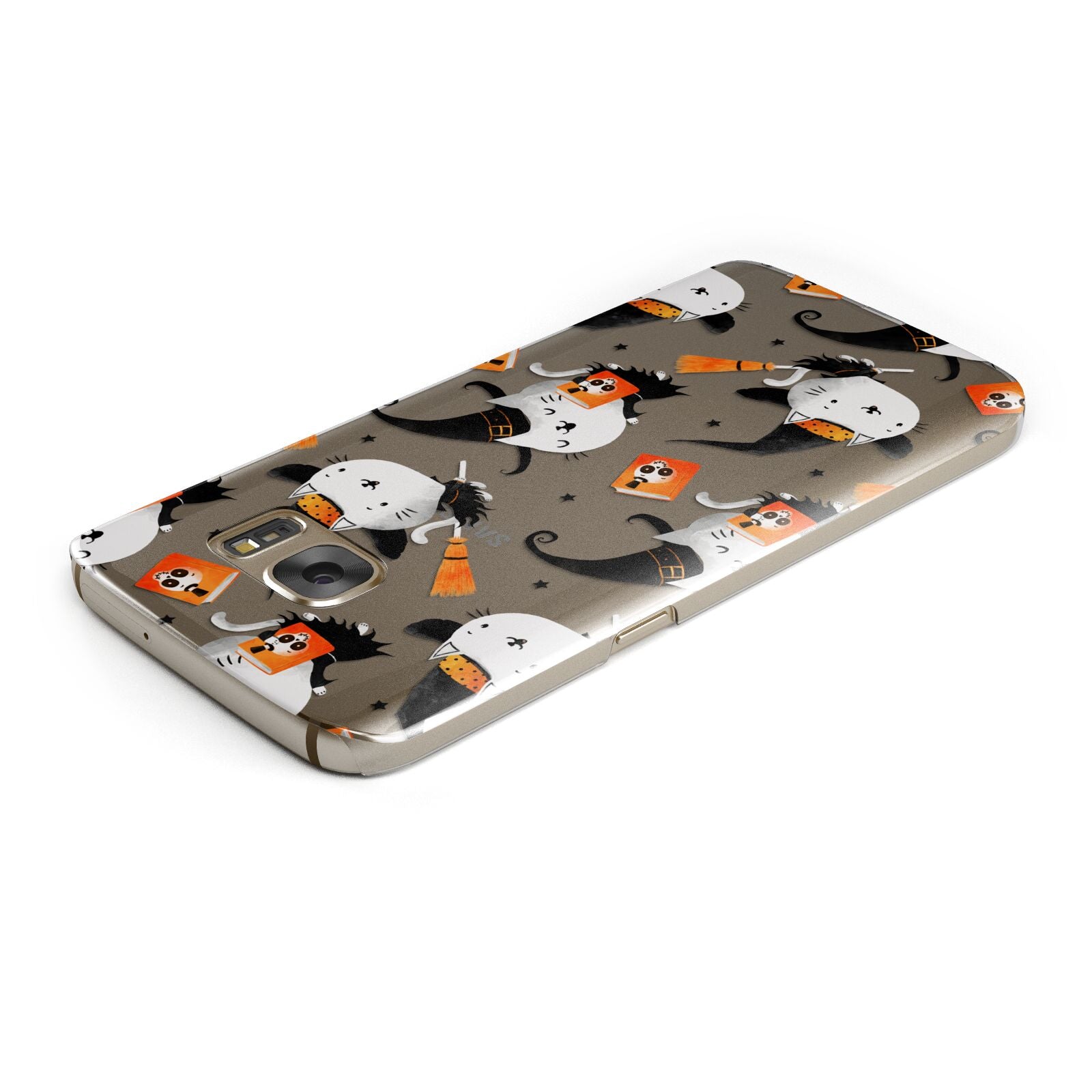 Cute Halloween Cats Samsung Galaxy Case Top Cutout