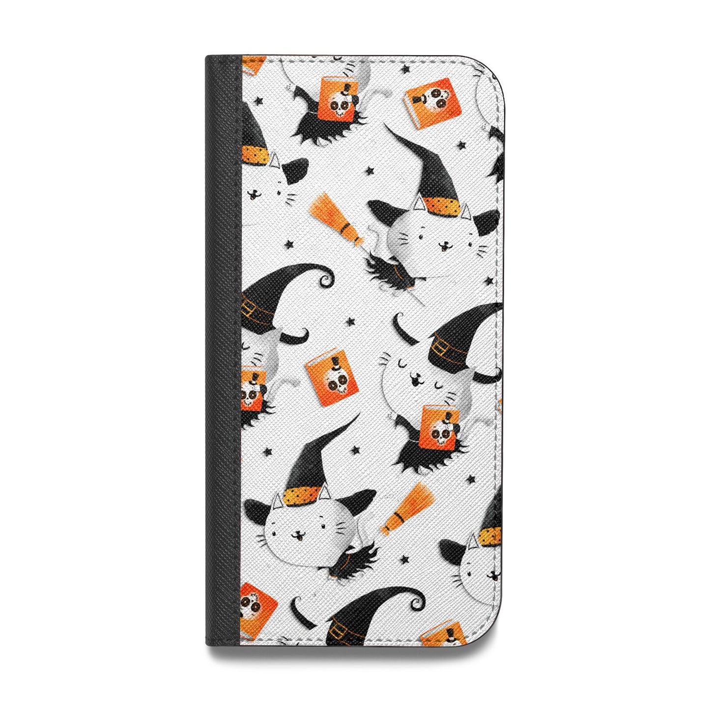 Cute Halloween Cats Vegan Leather Flip iPhone Case