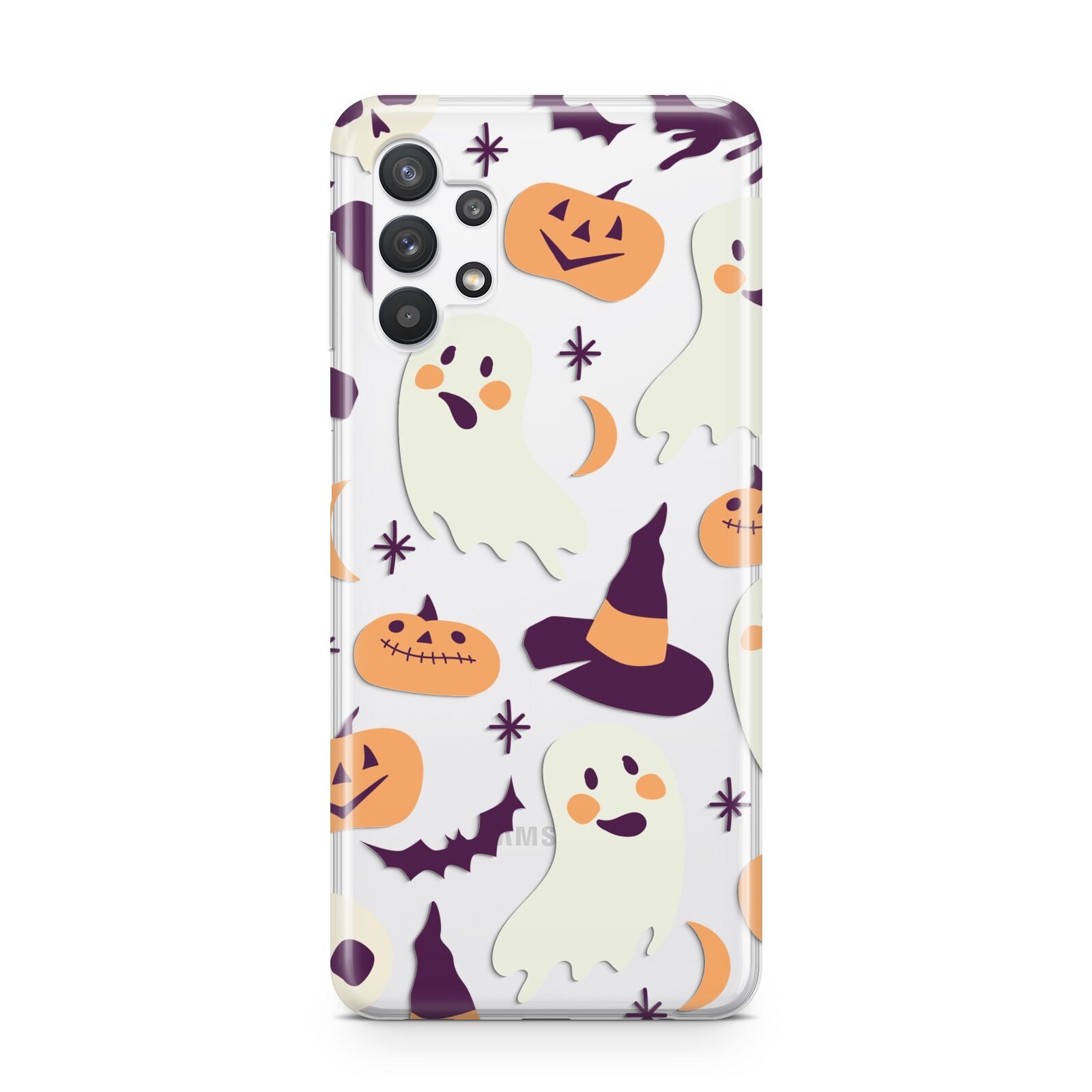 Cute Halloween Illustrations with Transparent Background Samsung A32 5G Case