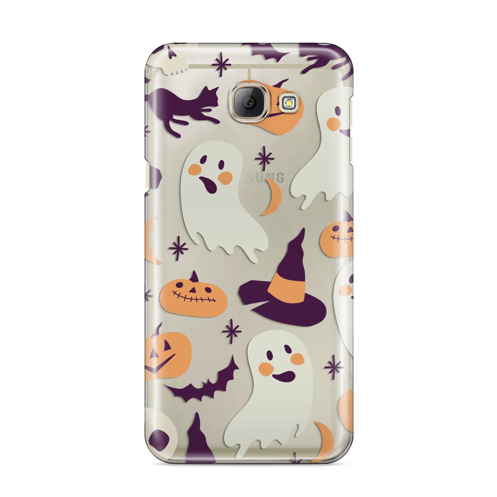 Cute Halloween Illustrations with Transparent Background Samsung Galaxy A8 2016 Case