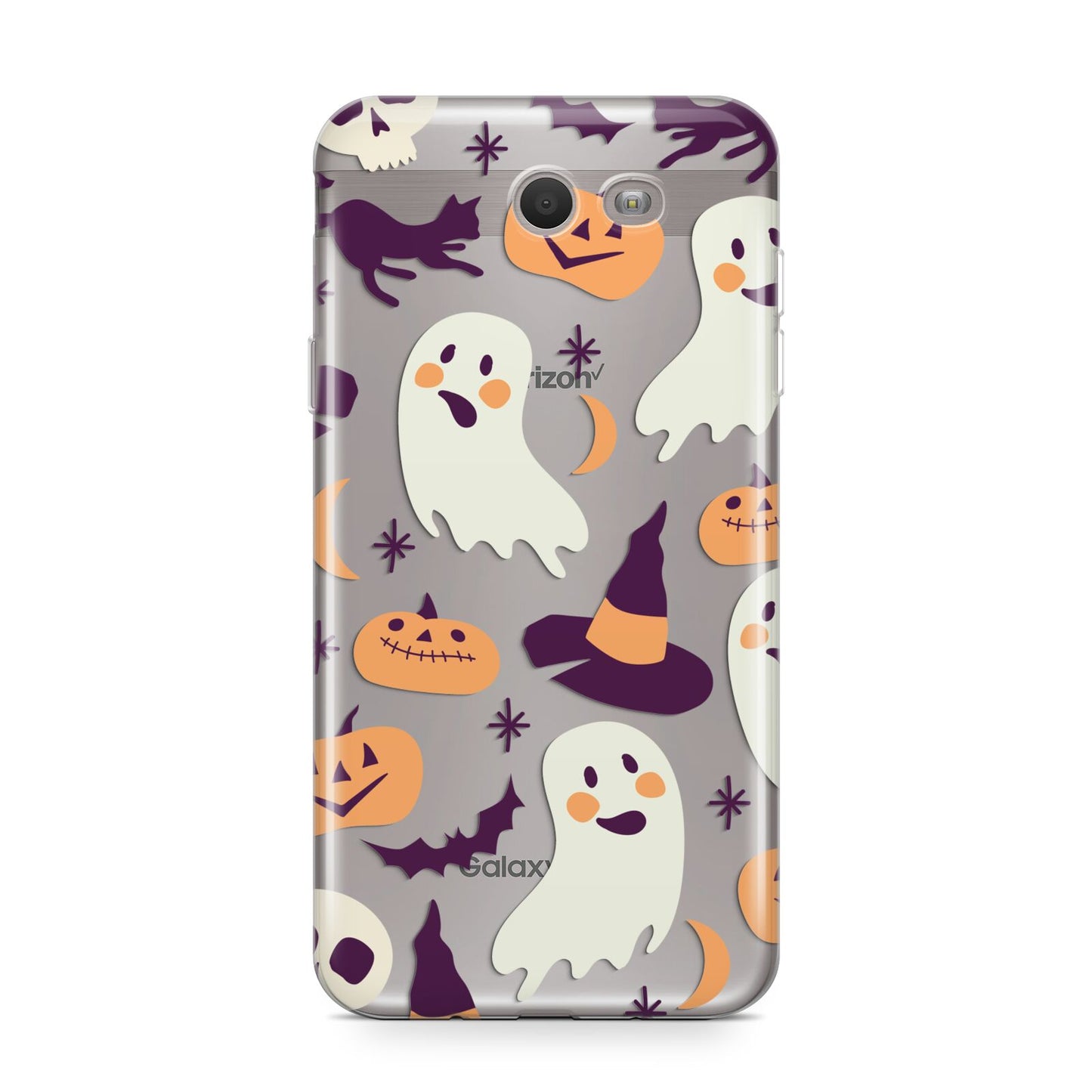 Cute Halloween Illustrations with Transparent Background Samsung Galaxy J7 2017 Case