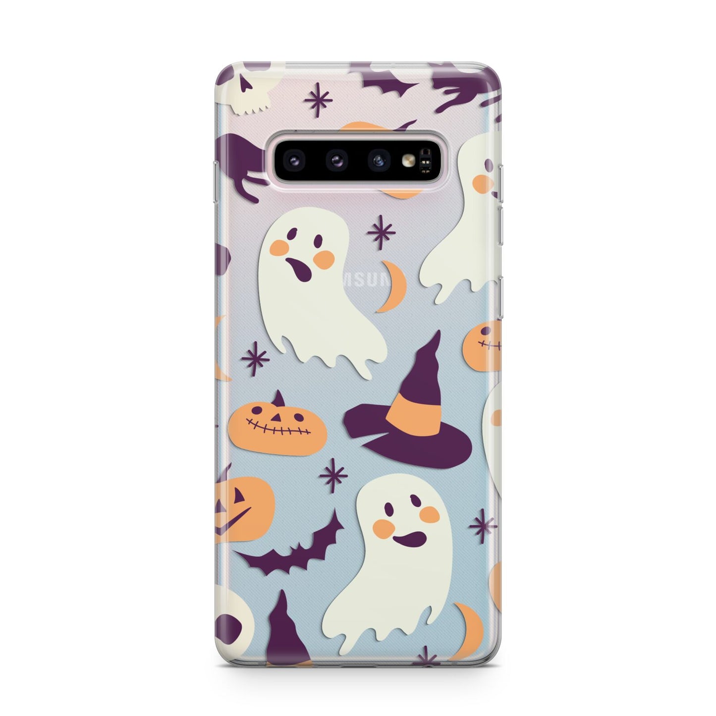 Cute Halloween Illustrations with Transparent Background Samsung Galaxy S10 Plus Case