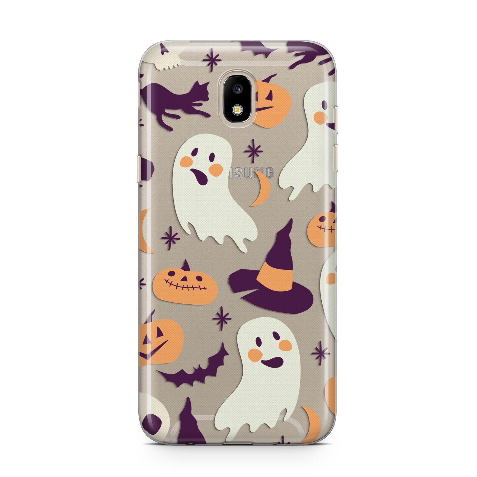 Cute Halloween Illustrations with Transparent Background Samsung J5 2017 Case