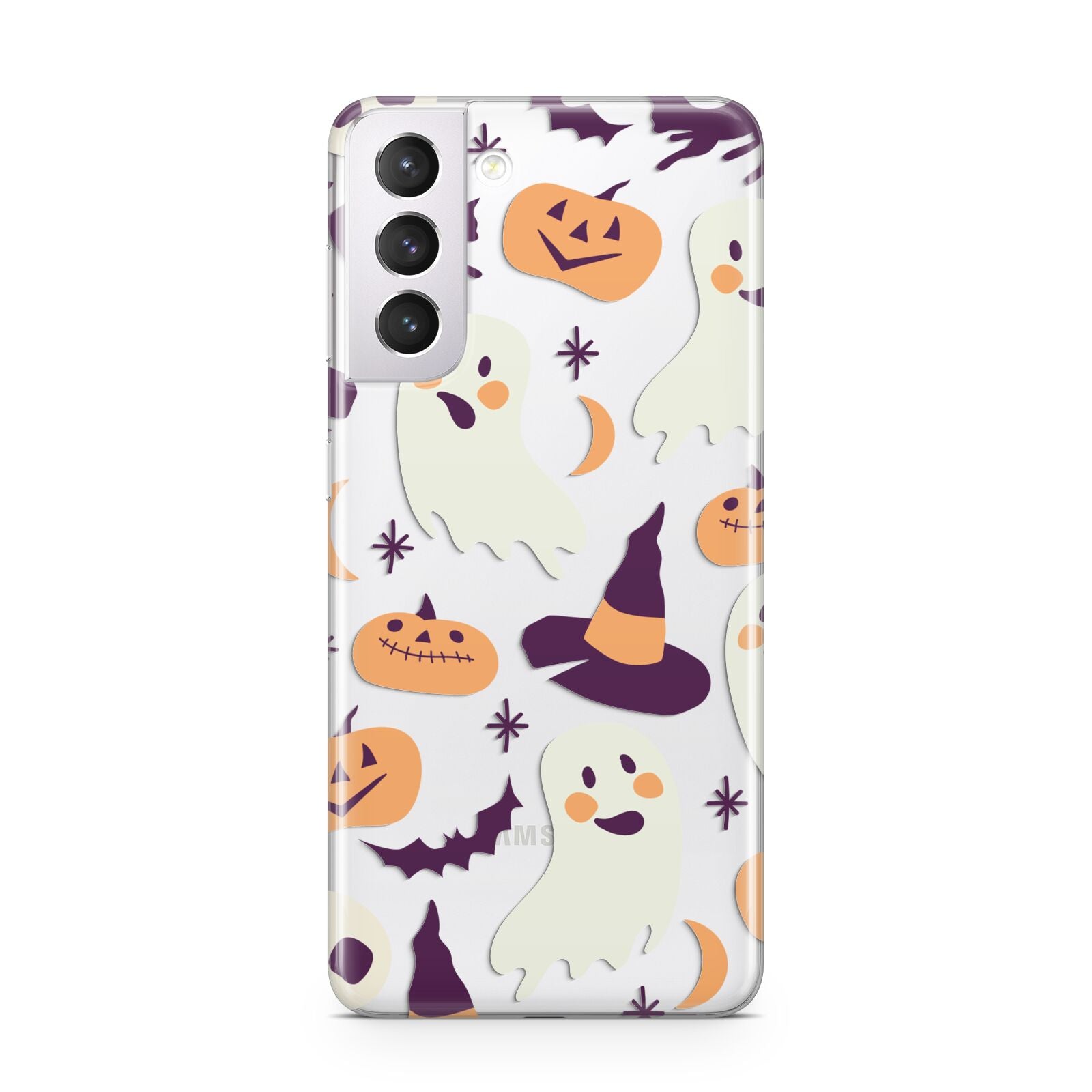 Cute Halloween Illustrations with Transparent Background Samsung S21 Case