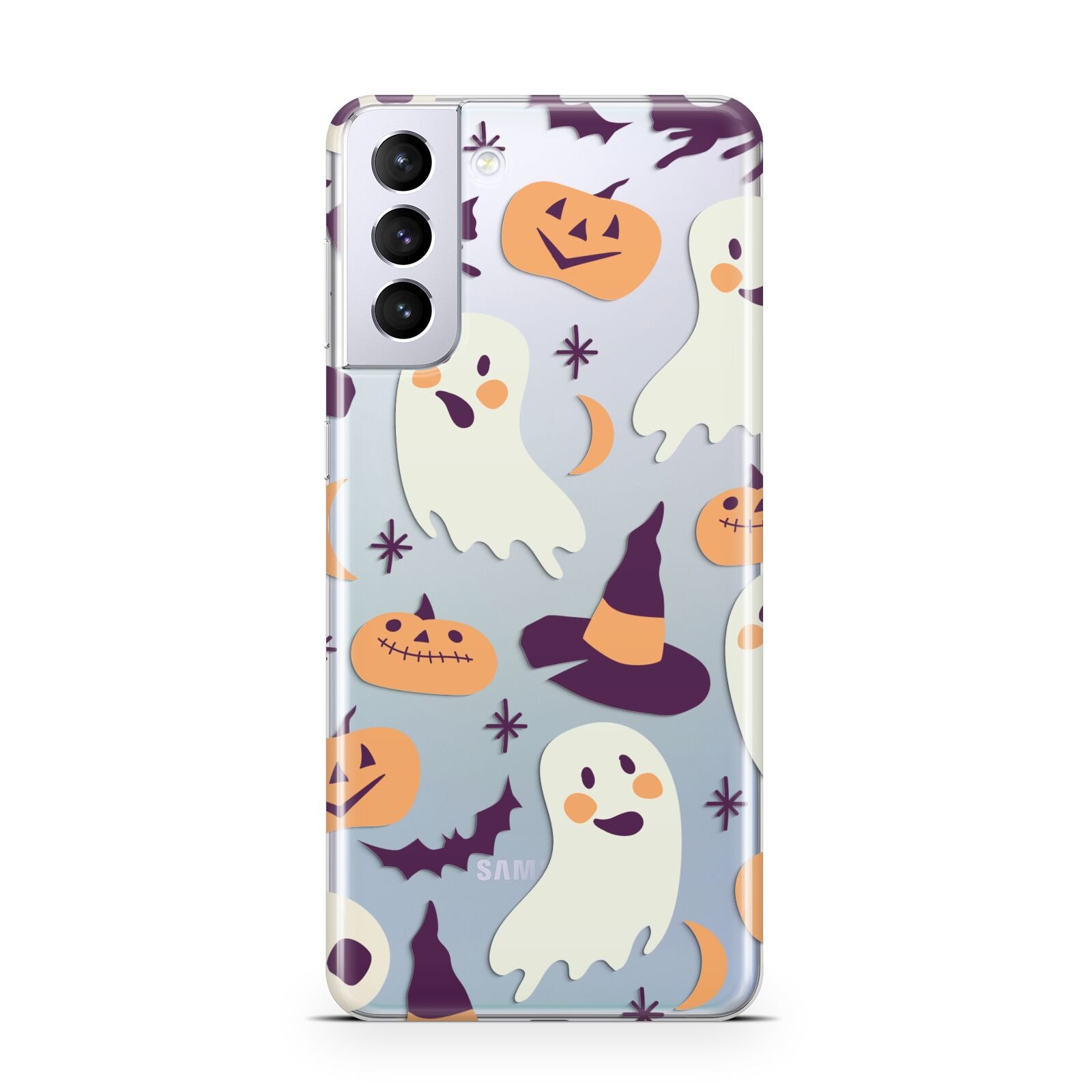 Cute Halloween Illustrations with Transparent Background Samsung S21 Plus Case