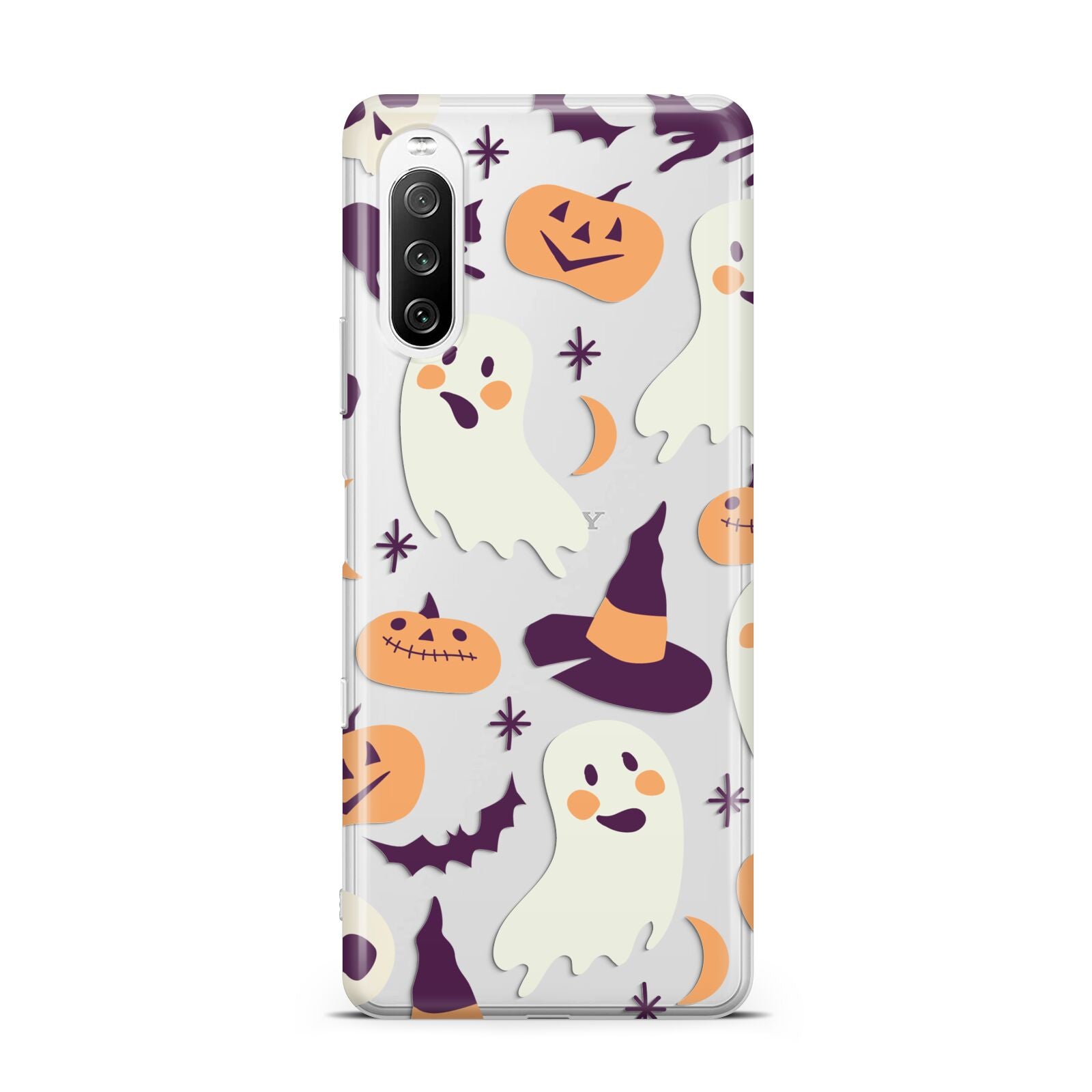 Cute Halloween Illustrations with Transparent Background Sony Xperia 10 III Case