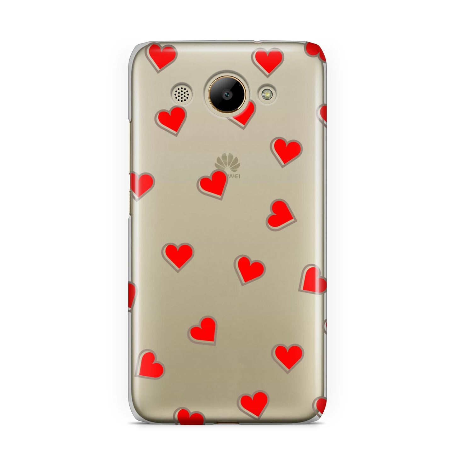 Cute Red Hearts Huawei Y3 2017