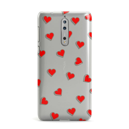 Cute Red Hearts Nokia Case