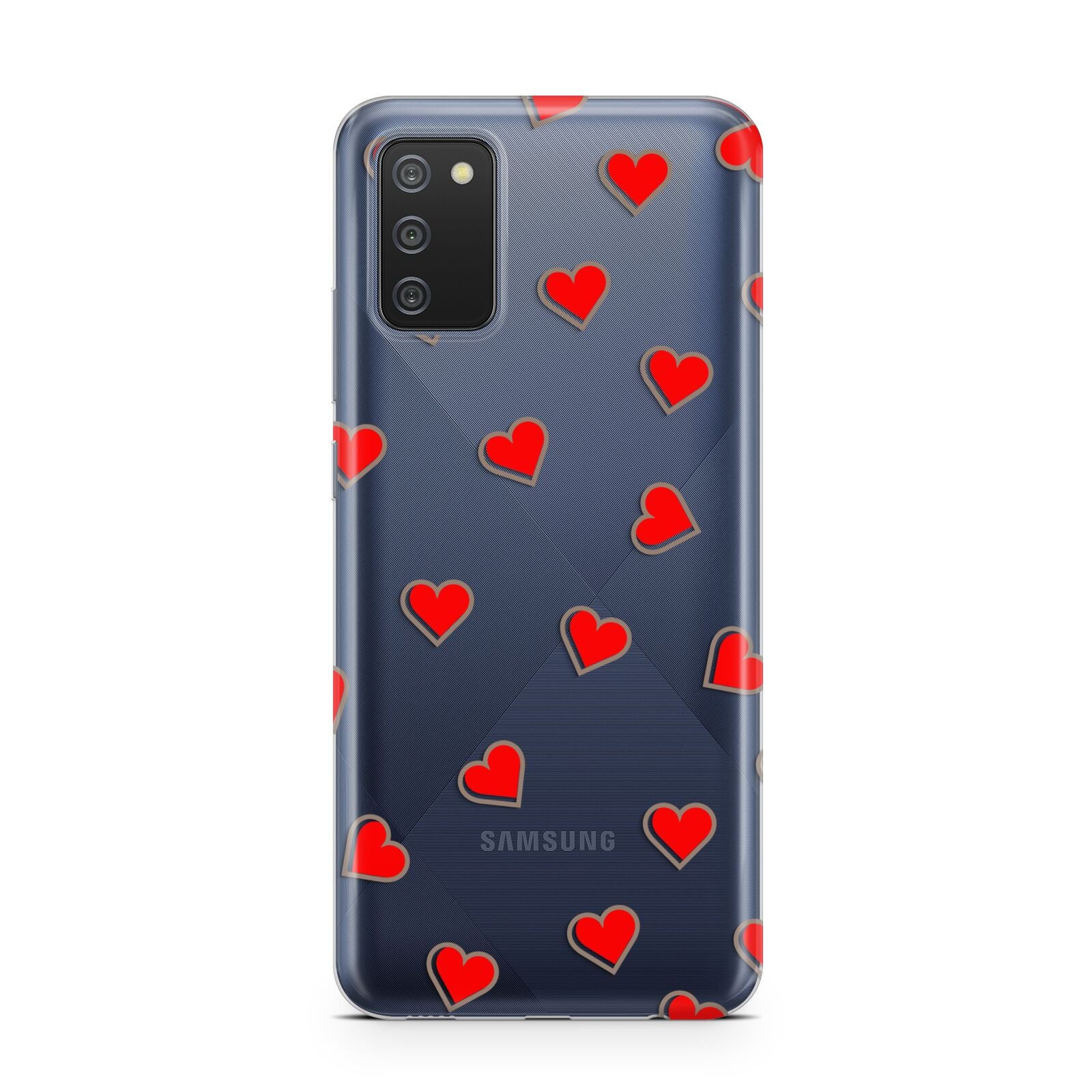 Cute Red Hearts Samsung A02s Case