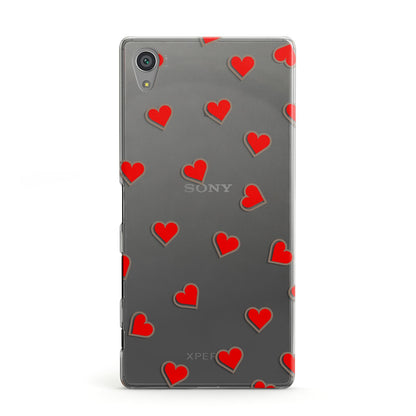 Cute Red Hearts Sony Xperia Case