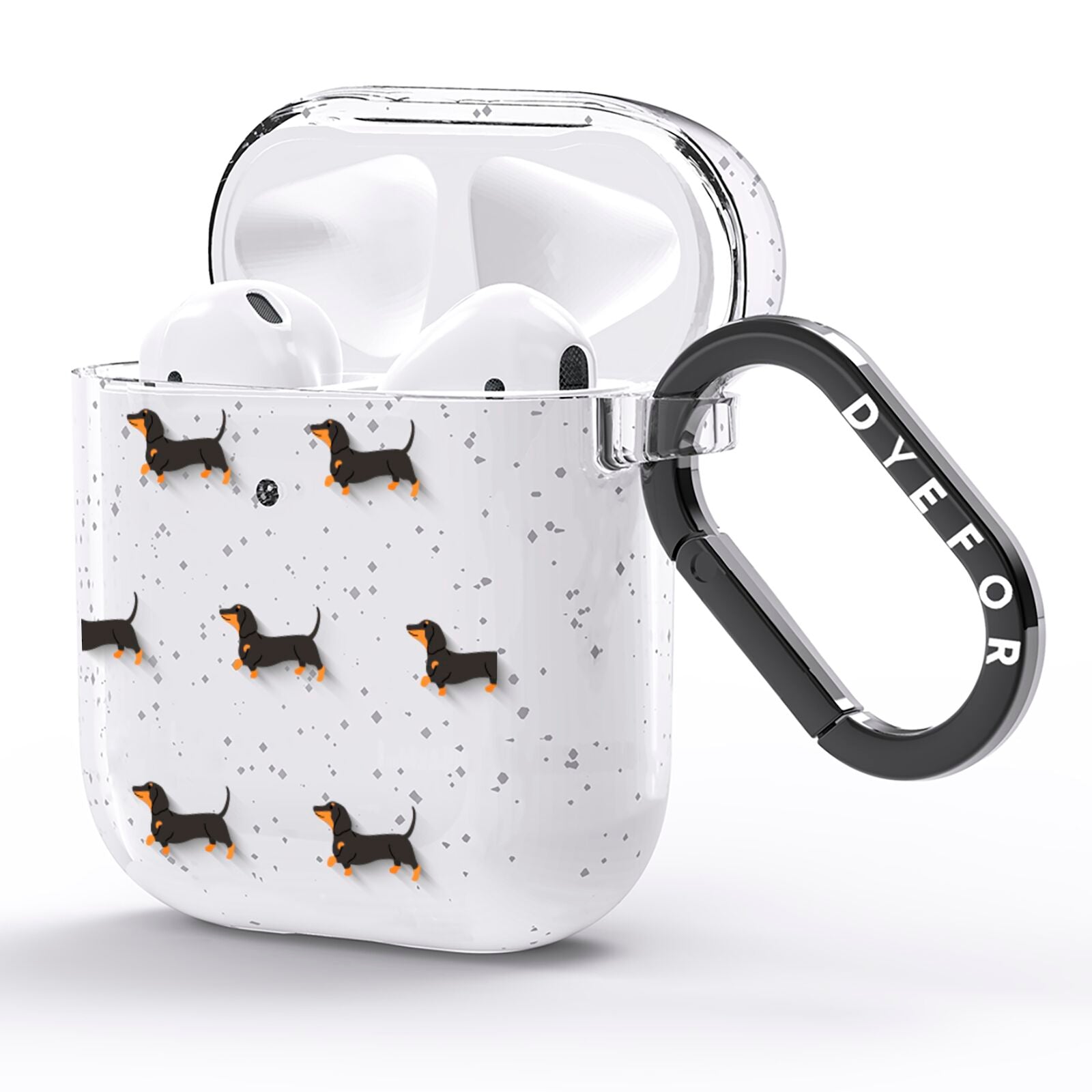 Dachshund AirPods Glitter Case Side Image