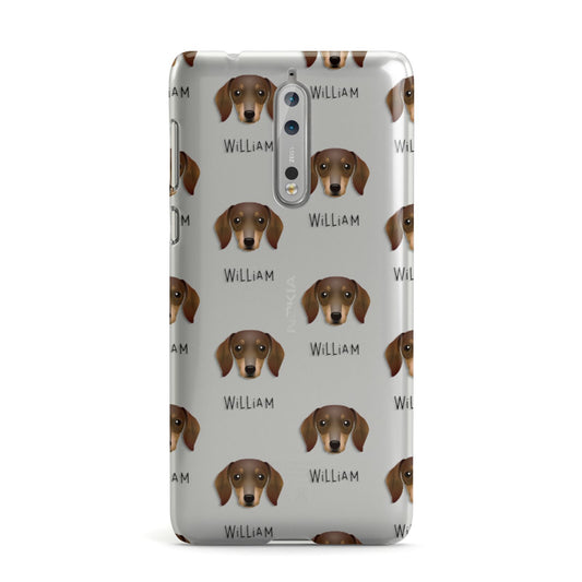 Dachshund Icon with Name Nokia Case