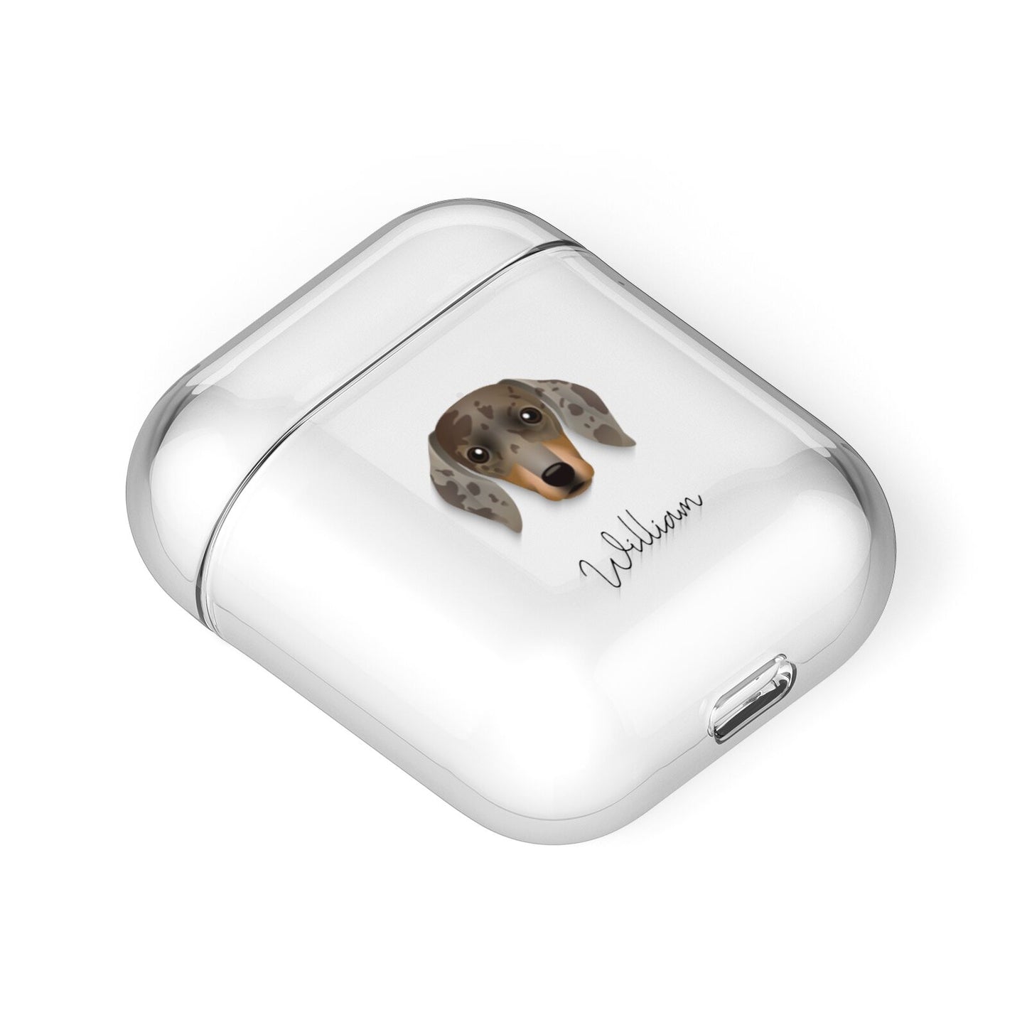 Dachshund Personalised AirPods Case Laid Flat