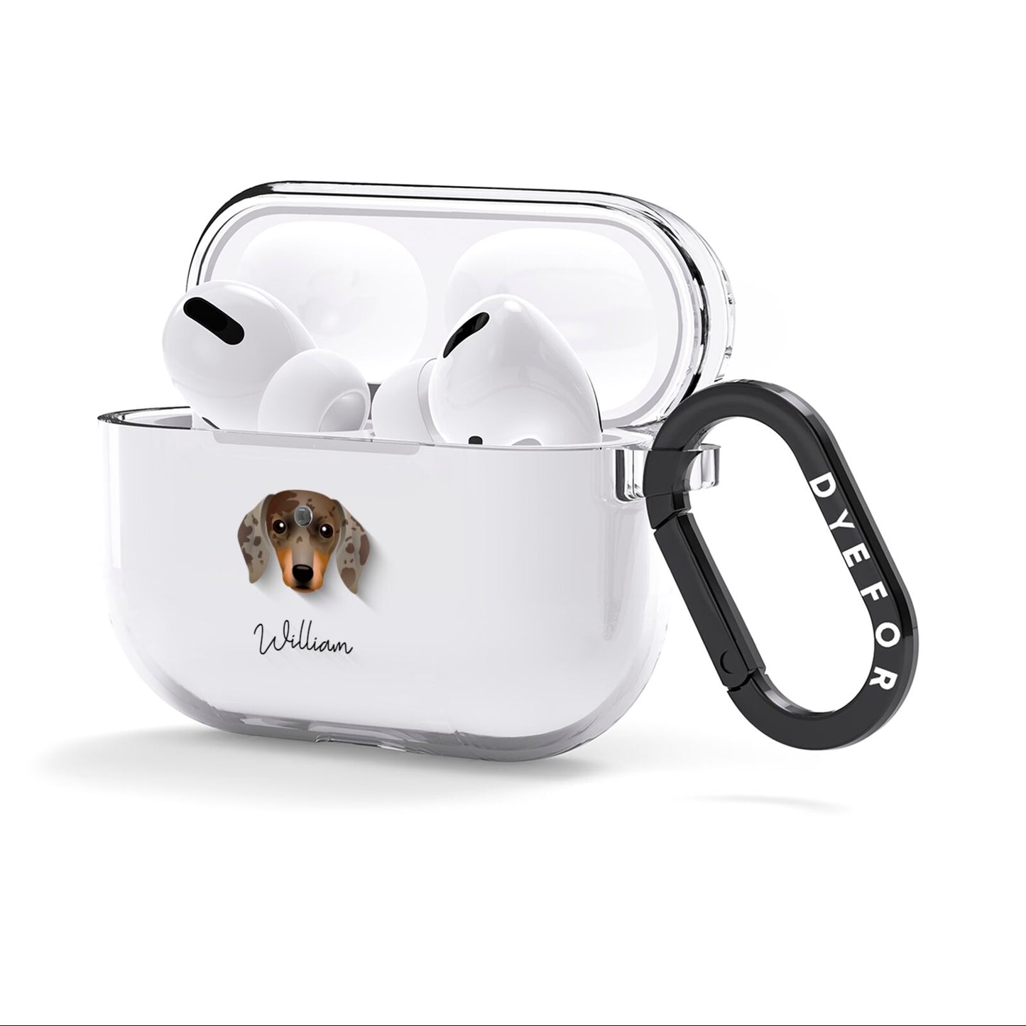 Dachshund Personalised AirPods Clear Case 3rd Gen Side Image