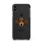 Dachshund Personalised Apple iPhone Xs Max Impact Case Black Edge on Black Phone