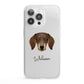 Dachshund Personalised iPhone 13 Pro Clear Bumper Case