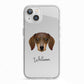 Dachshund Personalised iPhone 13 TPU Impact Case with White Edges