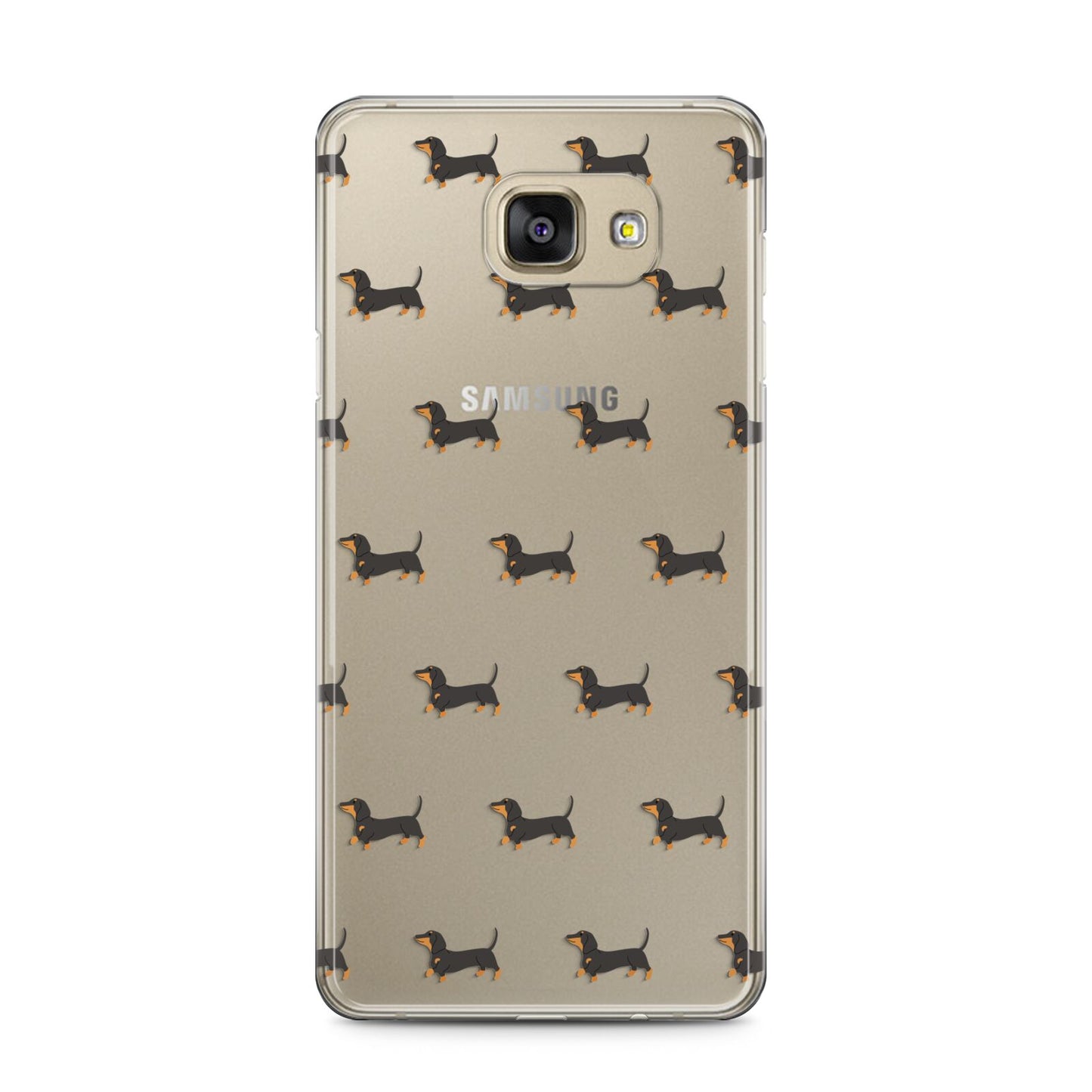 Dachshund Samsung Galaxy A5 2016 Case on gold phone