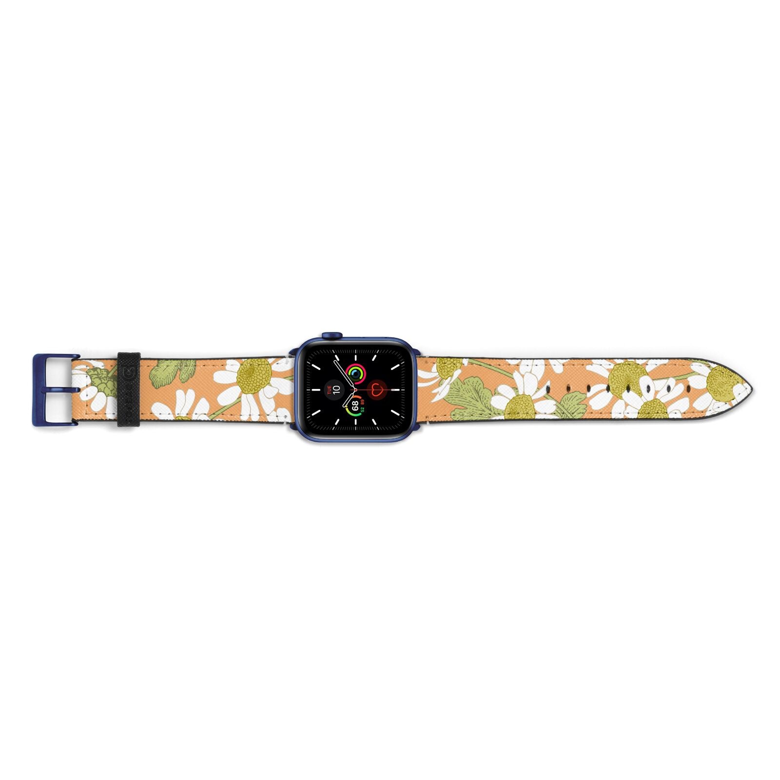 Daisies Apple Watch Strap Landscape Image Blue Hardware