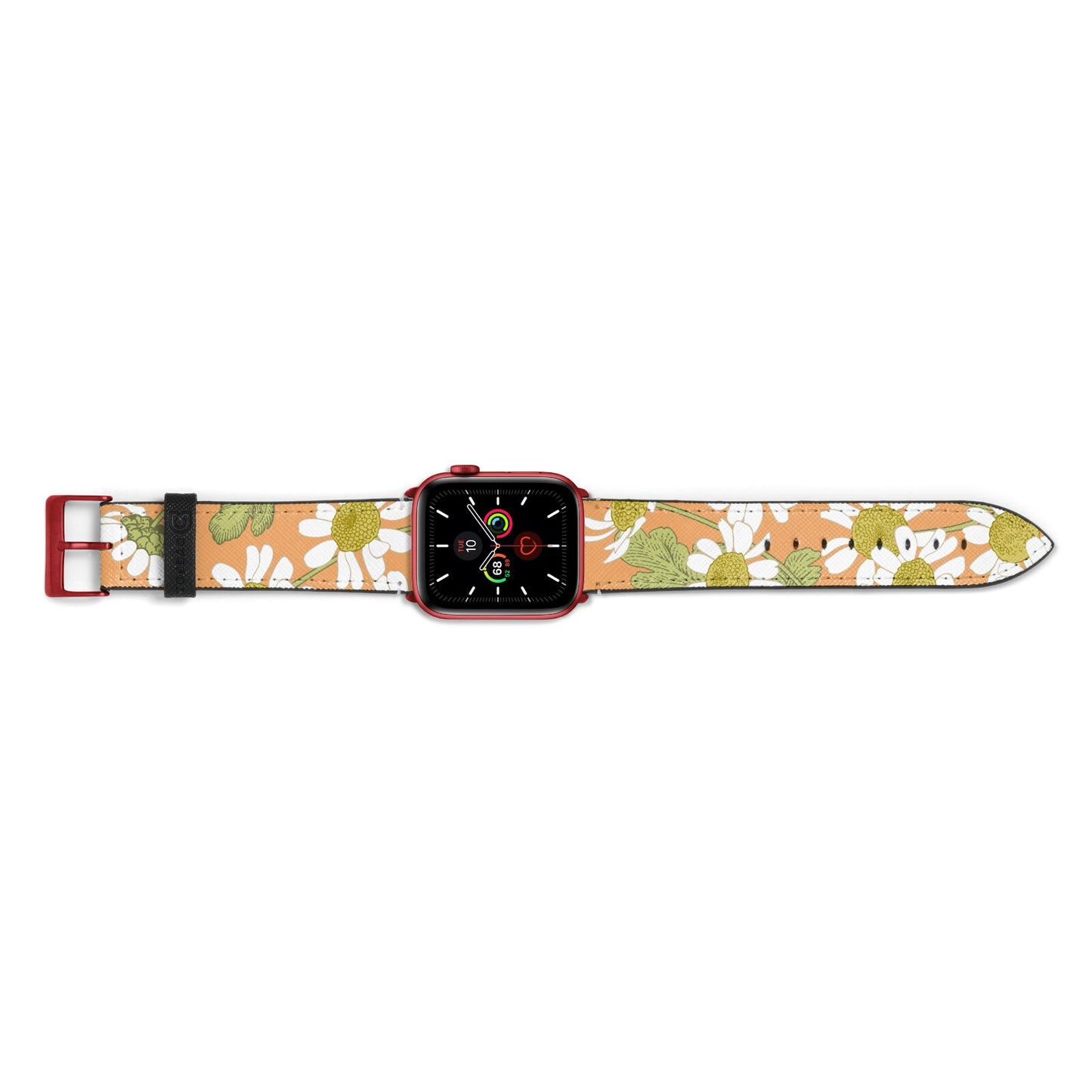 Daisies Apple Watch Strap Landscape Image Red Hardware